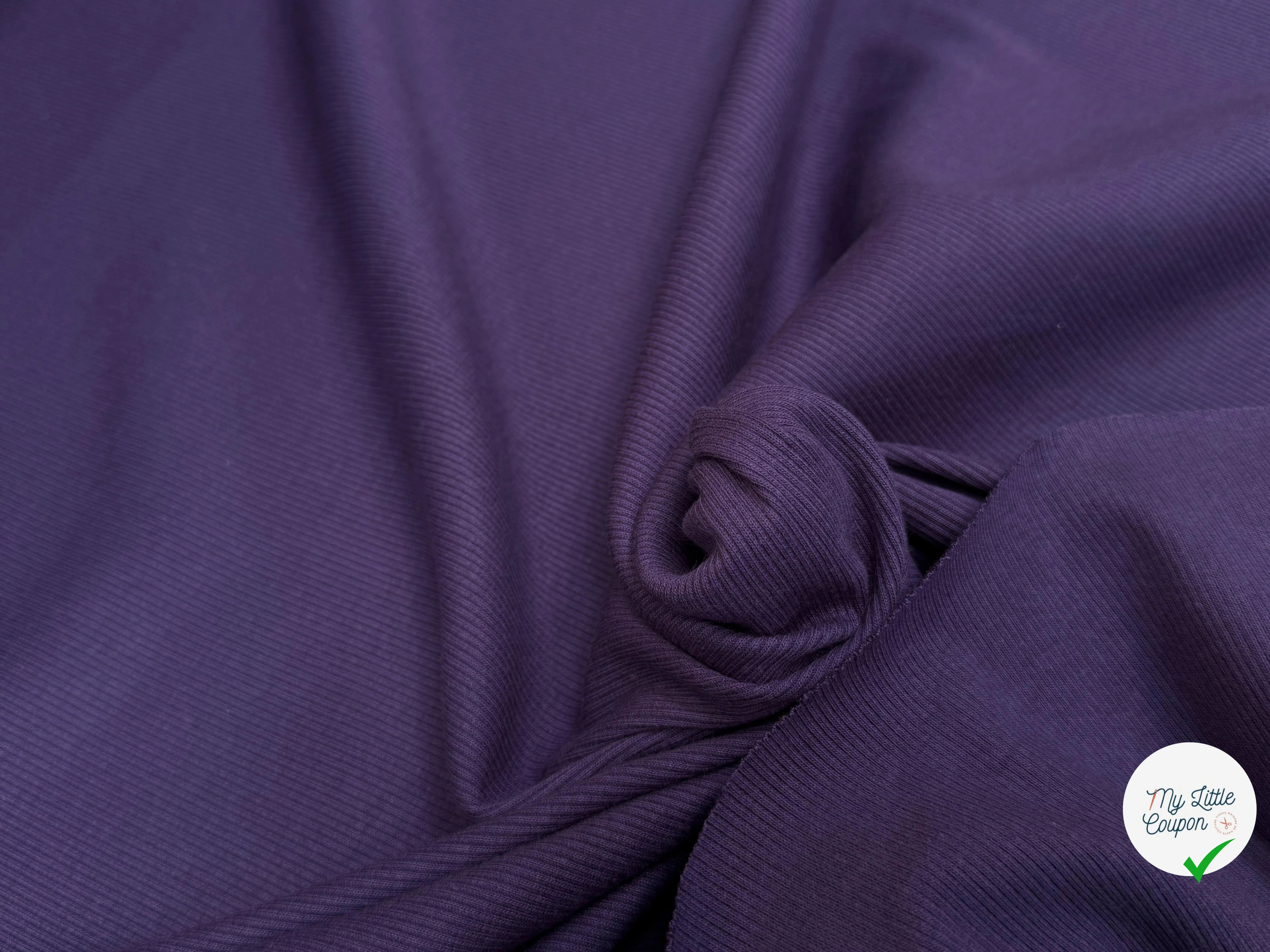 MAILLE COTON CÔTE 1X1 STRETCH NAVY - My Little Coupon