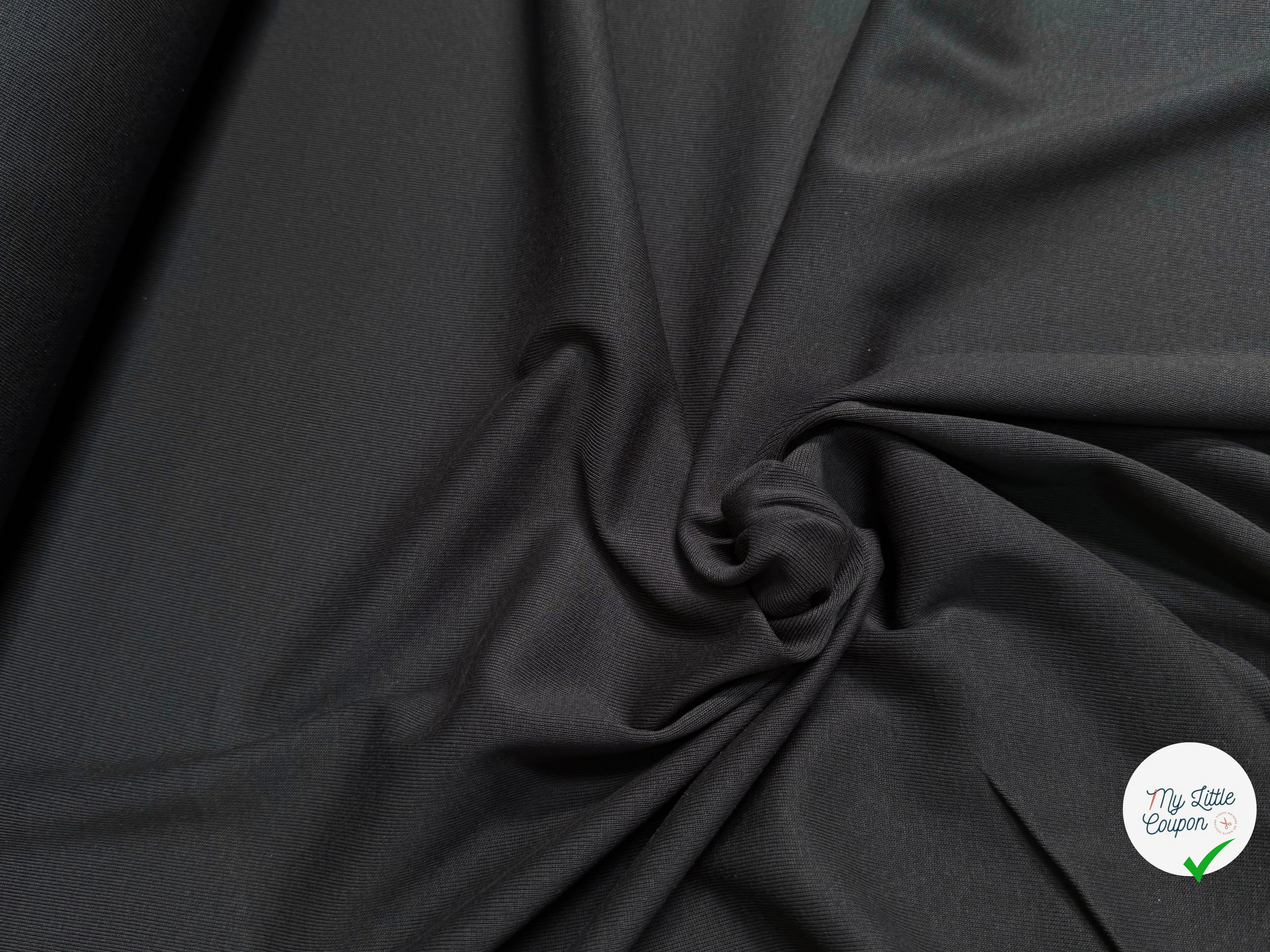MAILLE COTON LEGER CÔTELÉE BLACK - My Little Coupon