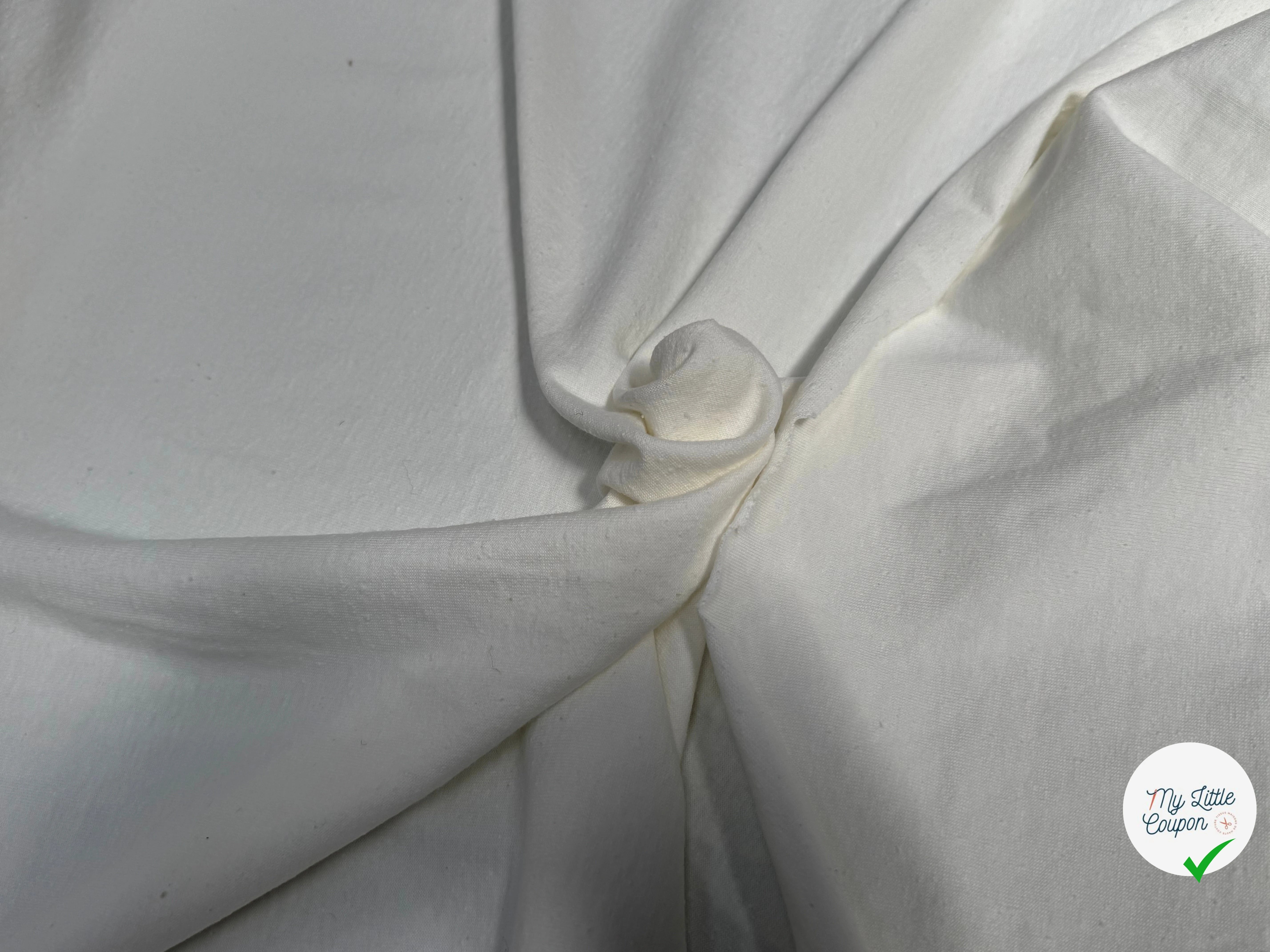 MAILLE COTON LOURD GRATÉE BELLE TENUE BLANC - My Little Coupon