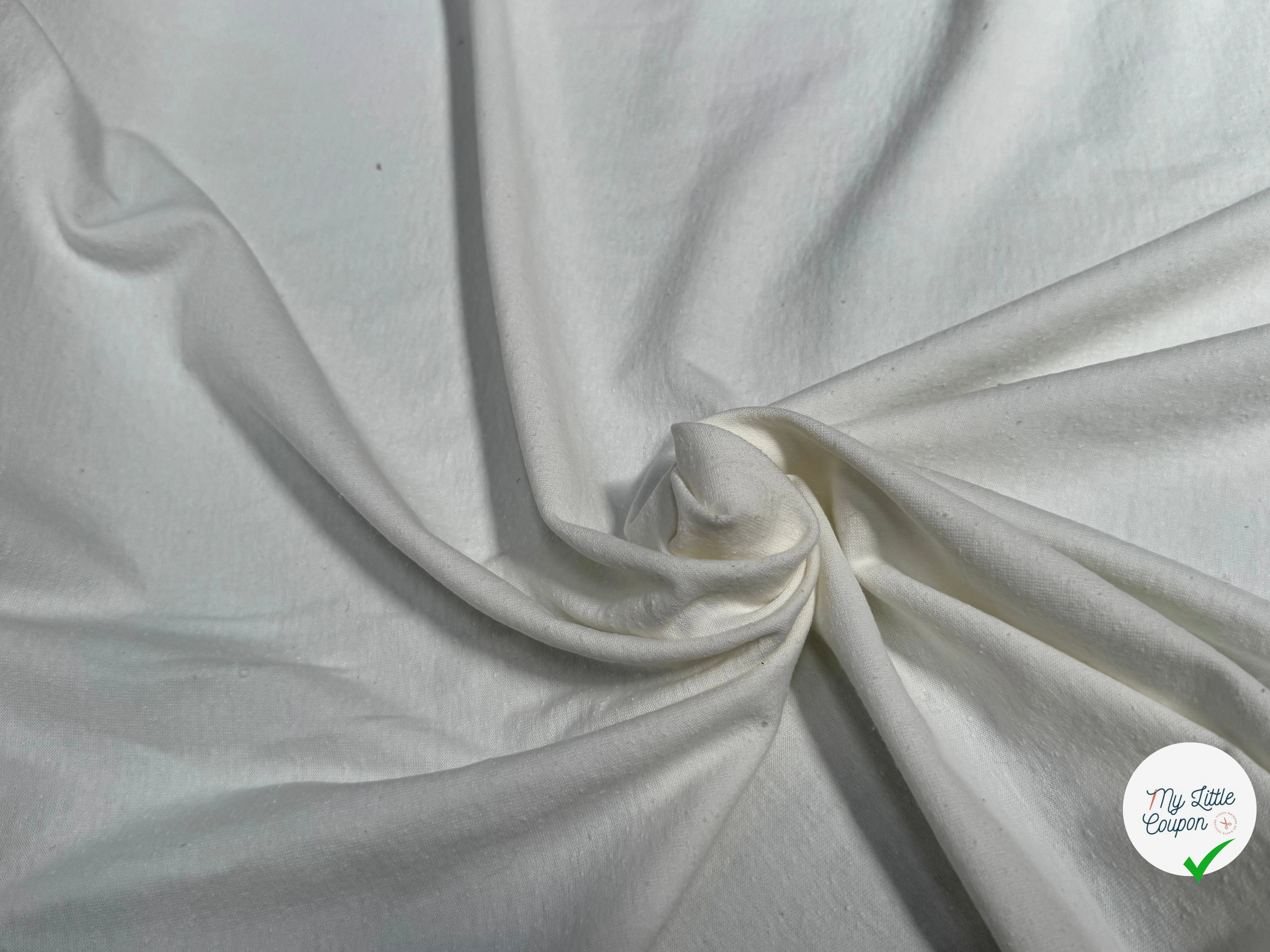 MAILLE COTON LOURD GRATÉE BELLE TENUE BLANC - My Little Coupon