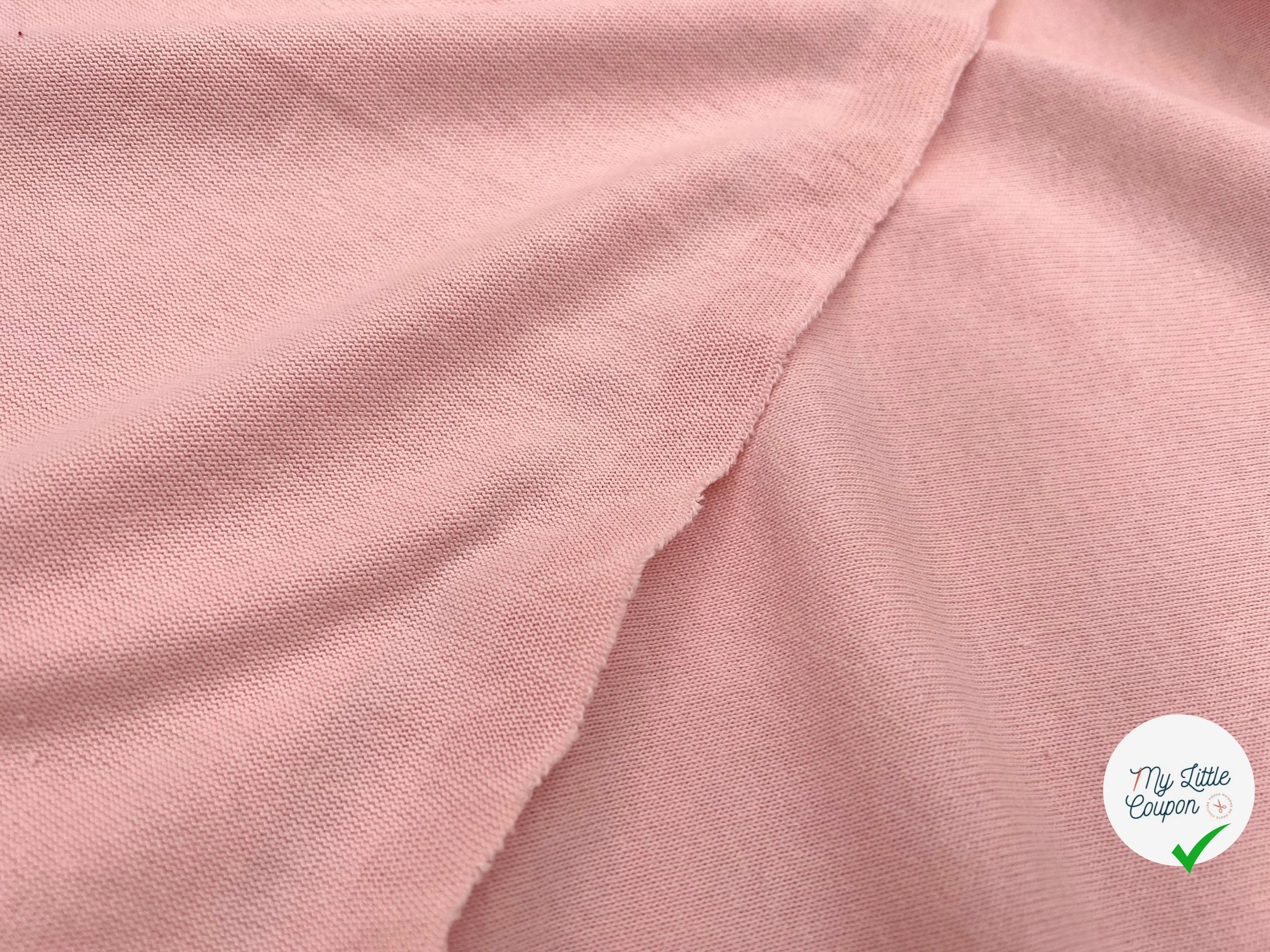 MAILLE COTON LOURDE ROSE DRAGÉE - My Little Coupon - tissu - coudre