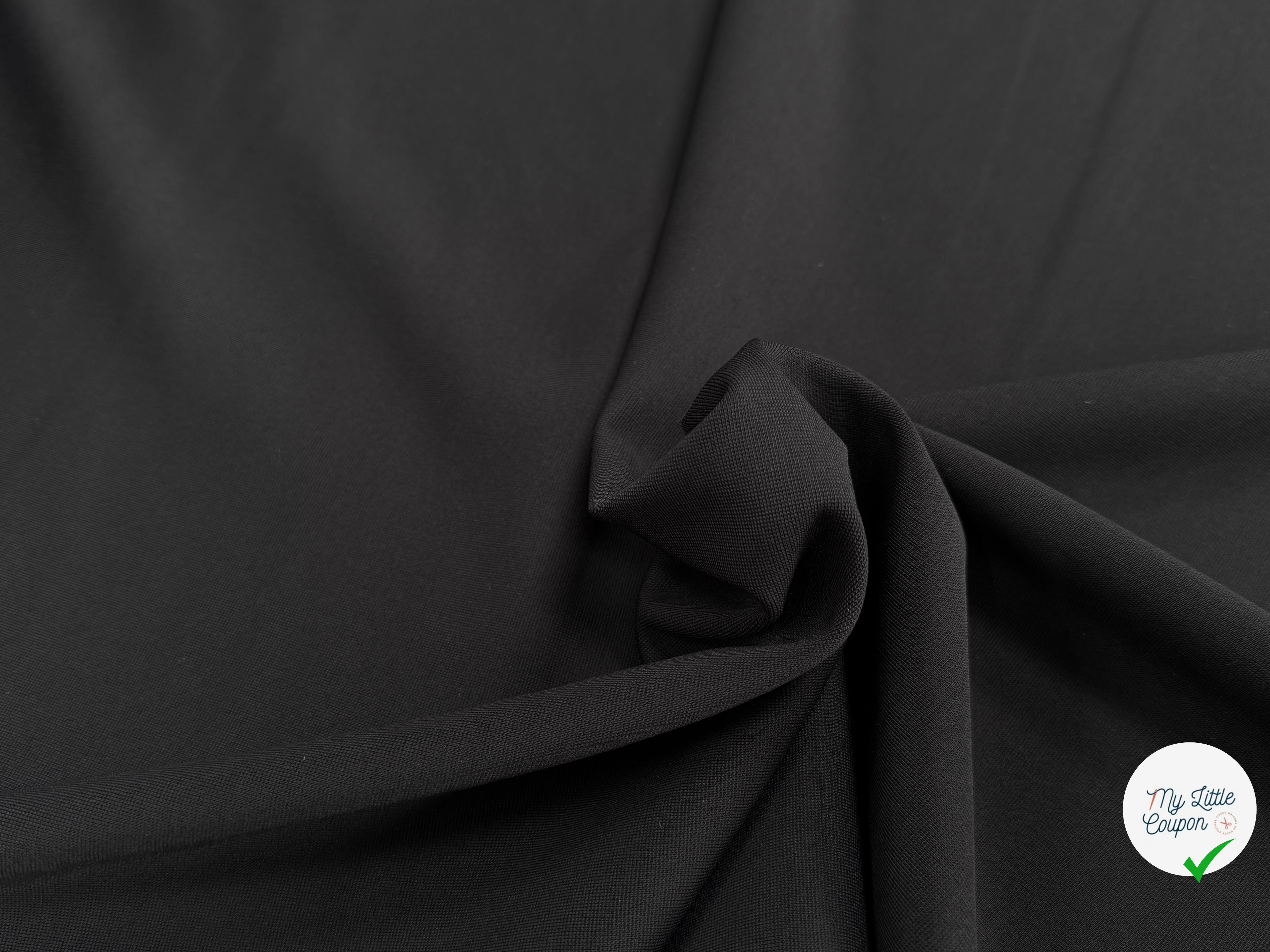 MAILLE COTON ULTRA STRETCH NOIR 96% COTON - My Little Coupon