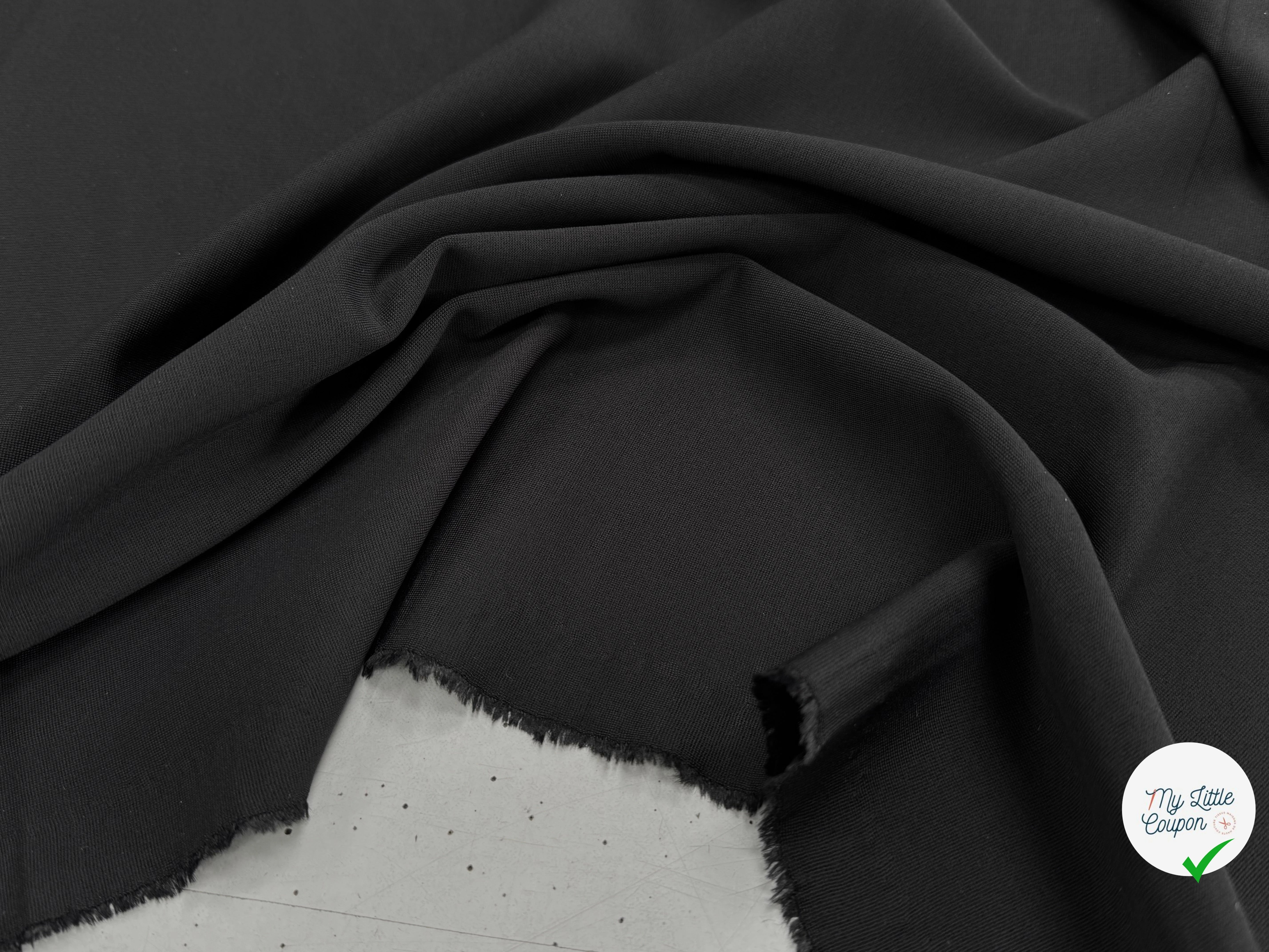 MAILLE COTON ULTRA STRETCH NOIR 96% COTON - My Little Coupon