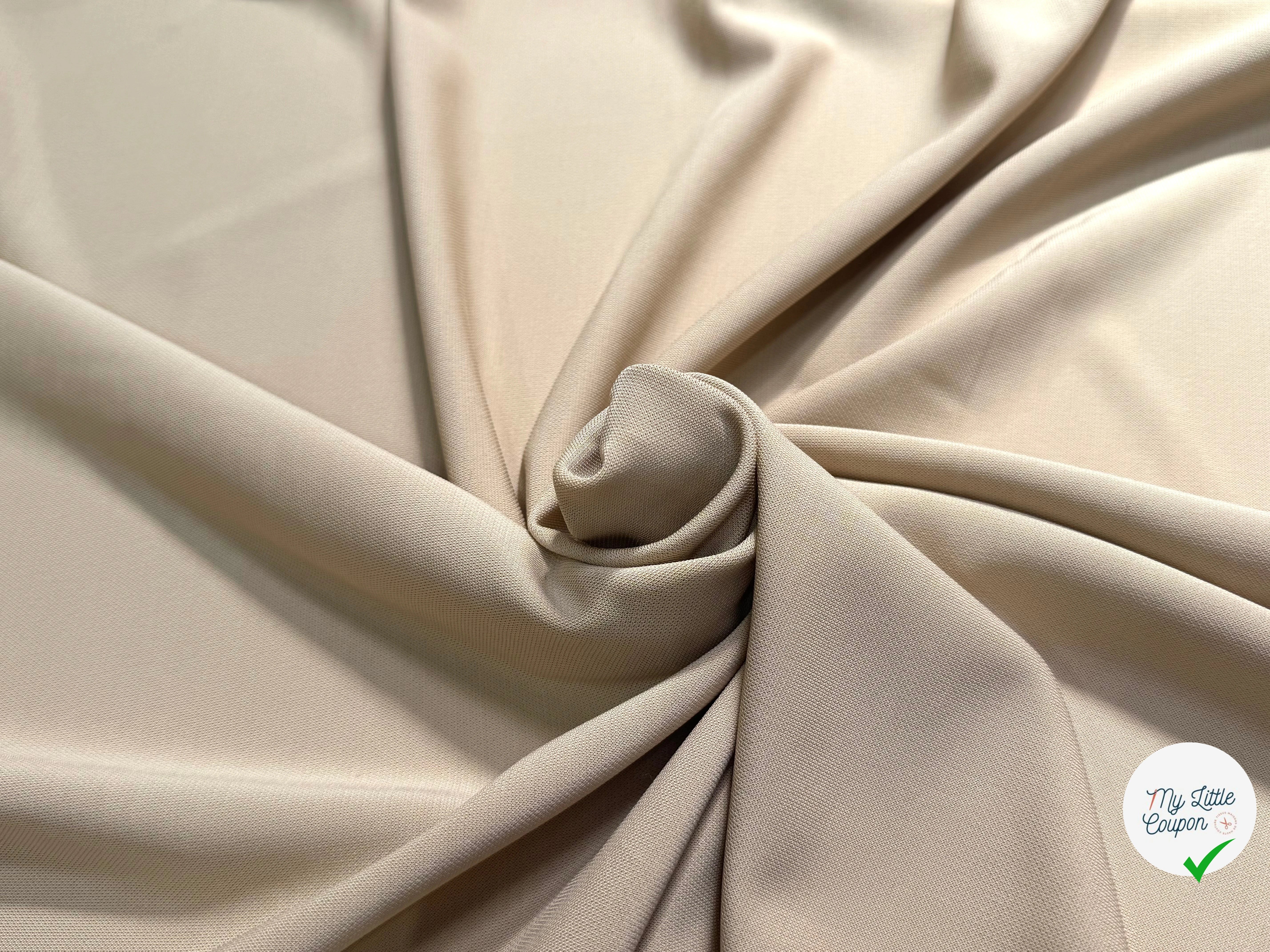 MAILLE CREPÉE STRETCH BEIGE CRÈME - My Little Coupon