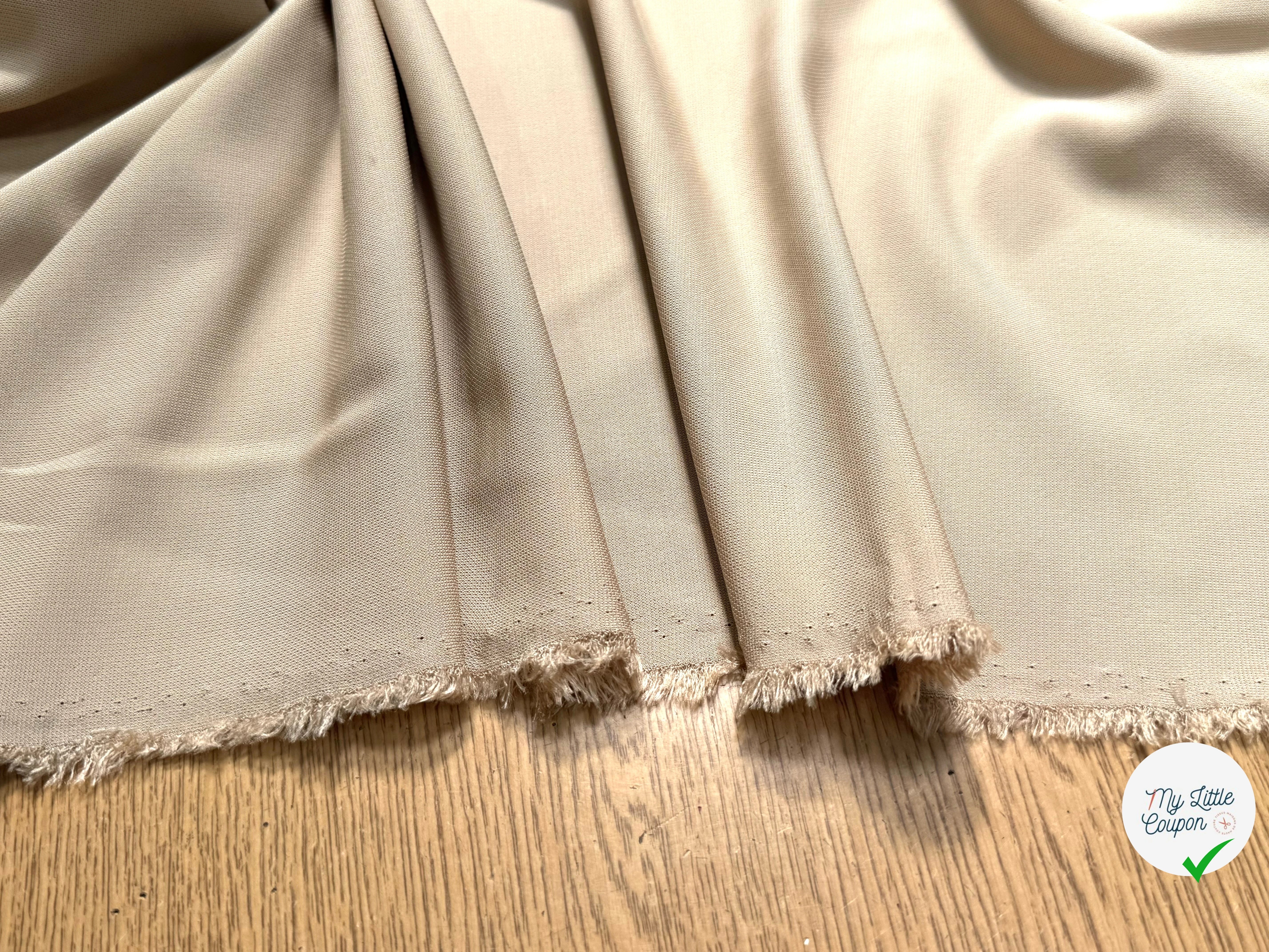 MAILLE CREPÉE STRETCH BEIGE CRÈME - My Little Coupon