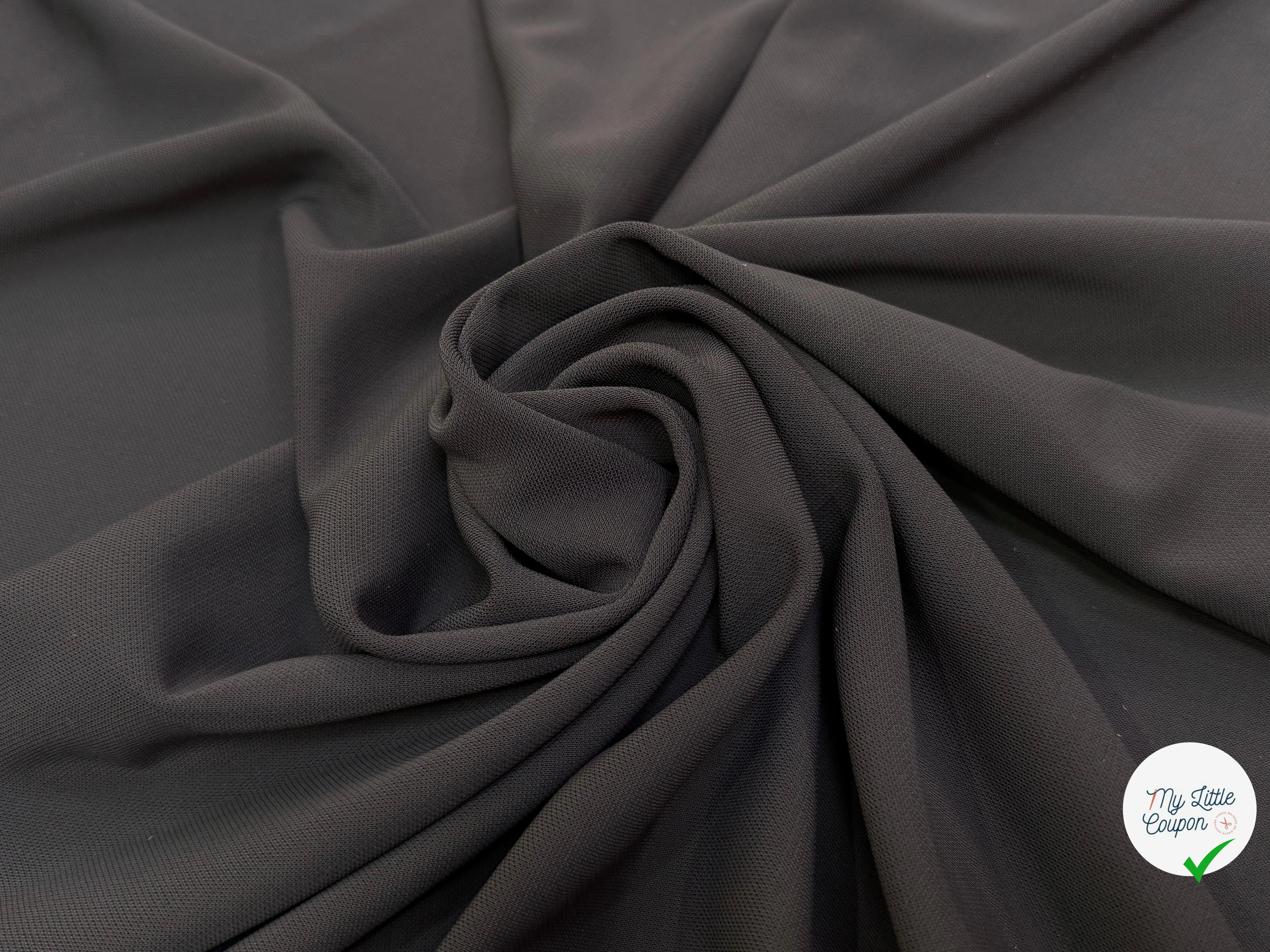 MAILLE CREPÉE STRETCH MARRON NOISETTE - My Little Coupon