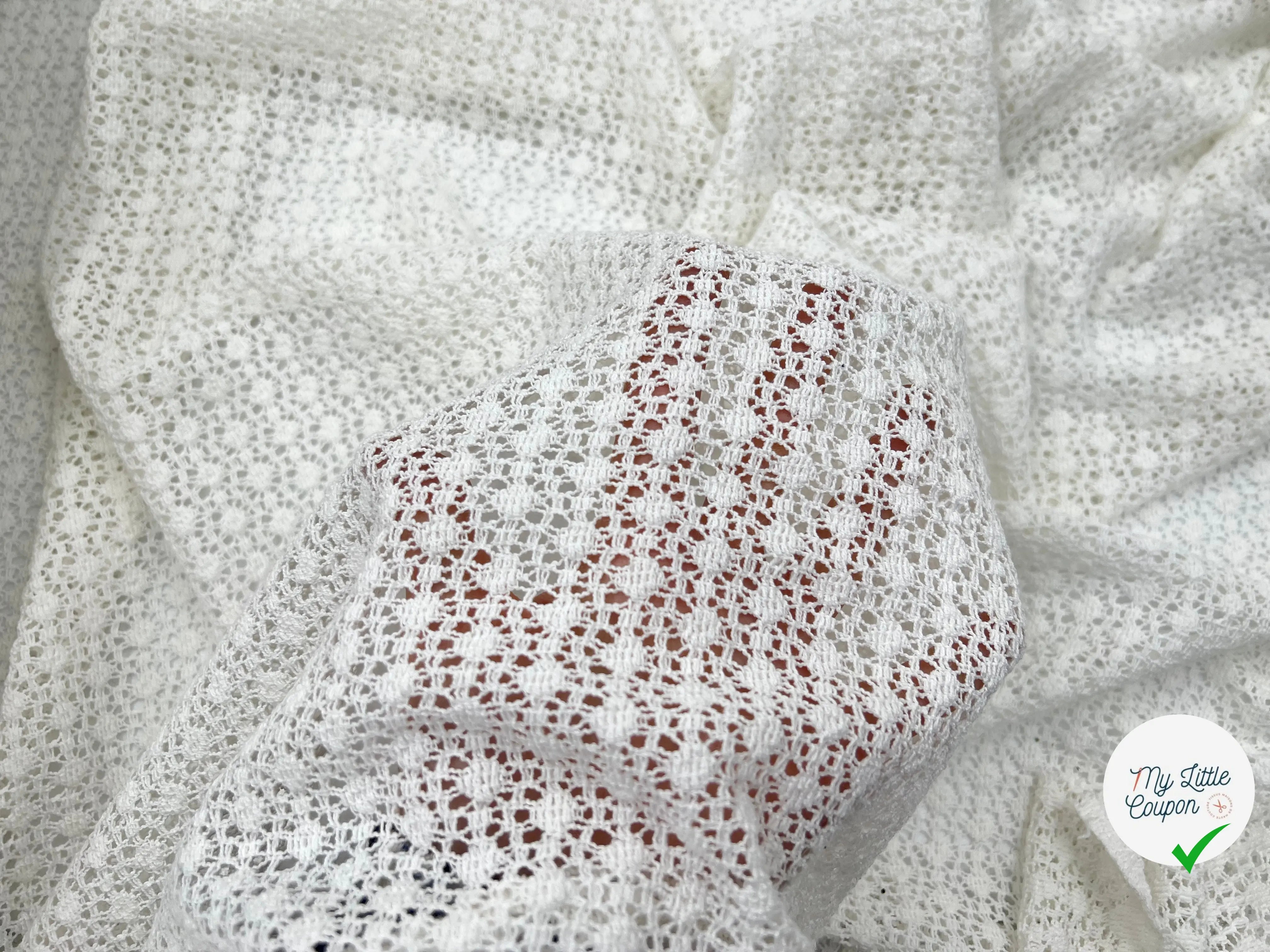 MAILLE DE COTON AJOURÉE - My Little Coupon - tissu - coudre