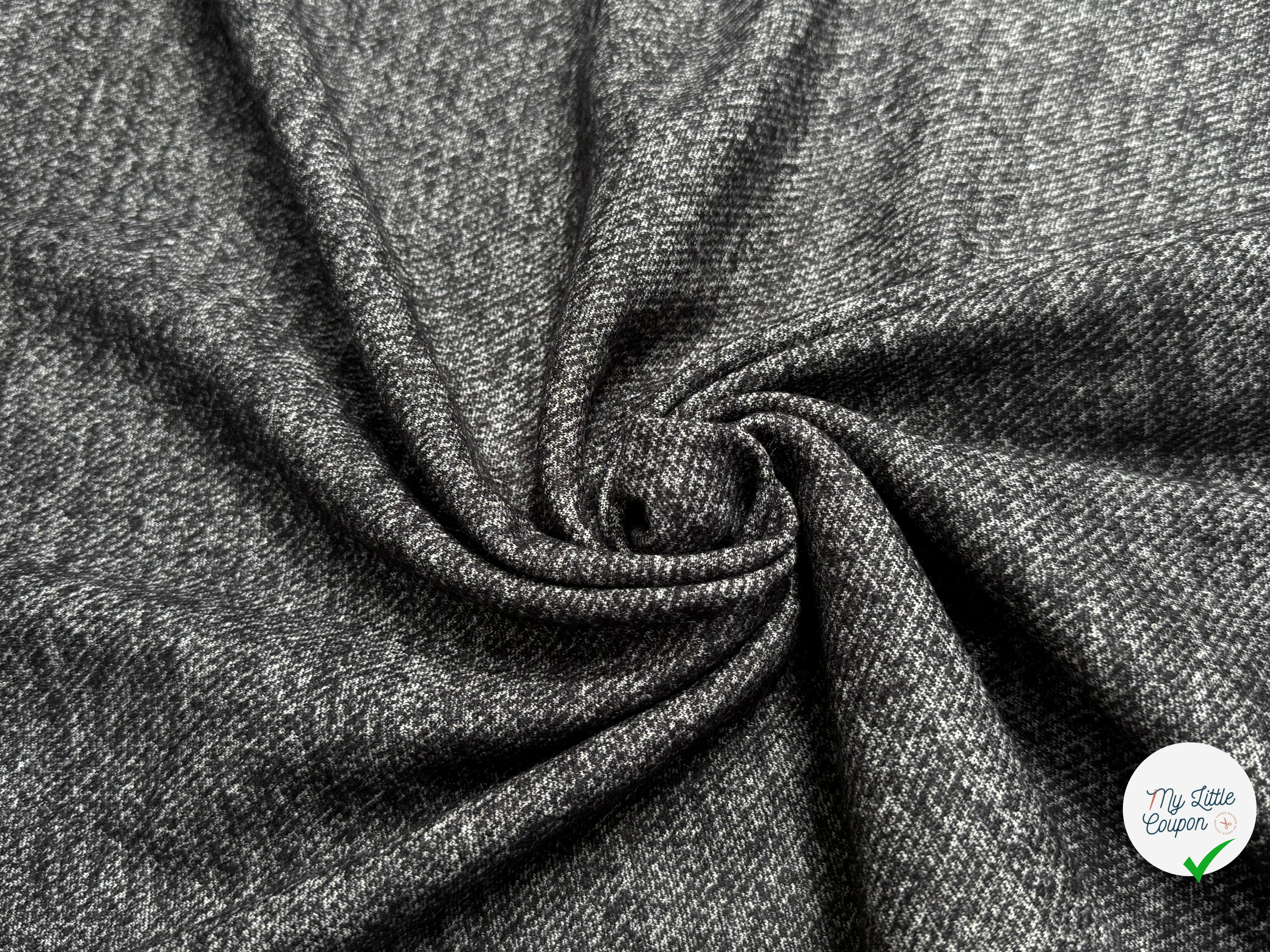 MAILLE DE LAINE TISSÉE ULTRA STRETCH GRIS CHINÉ - My Little Coupon