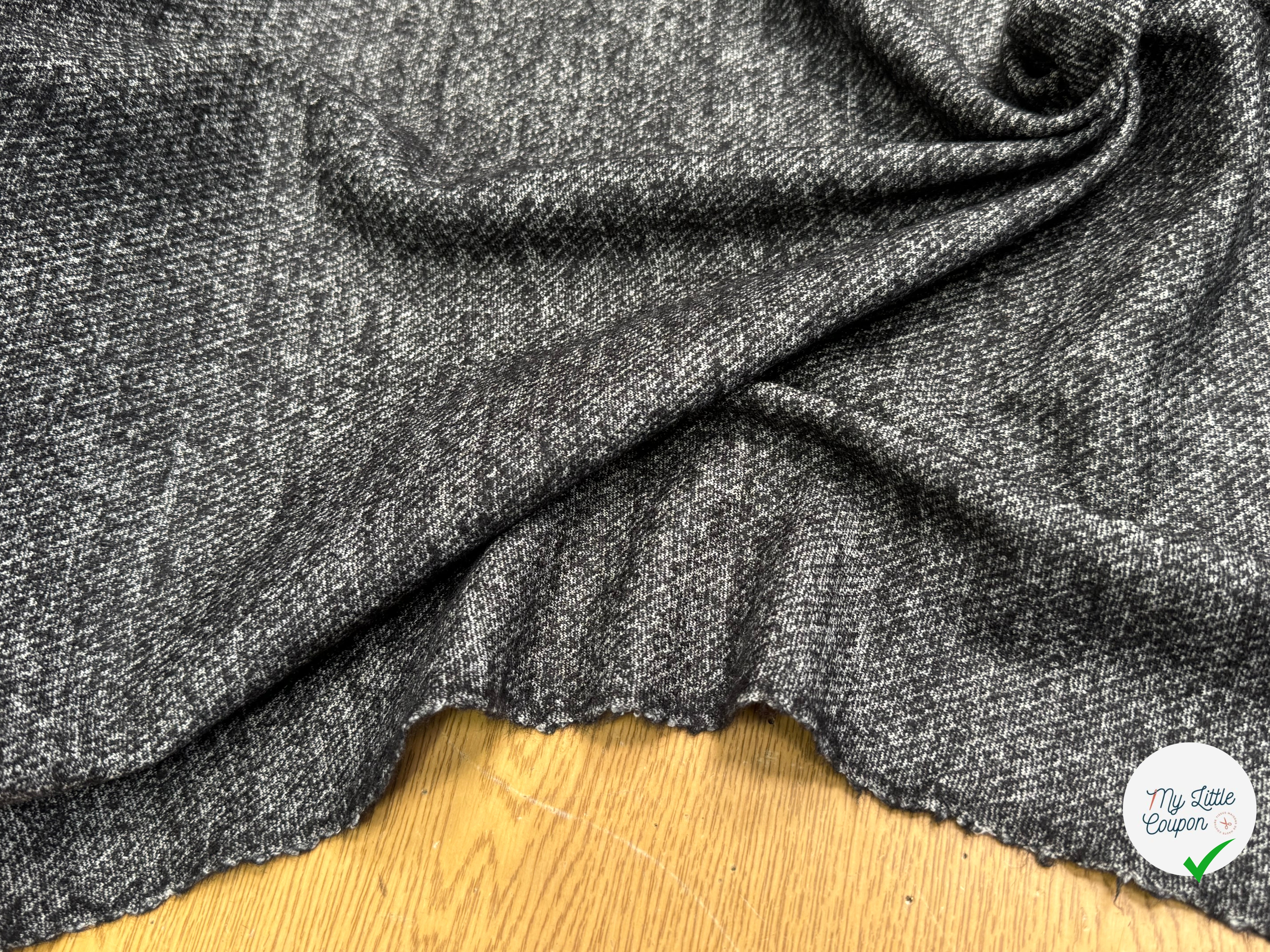 MAILLE DE LAINE TISSÉE ULTRA STRETCH GRIS CHINÉ - My Little Coupon
