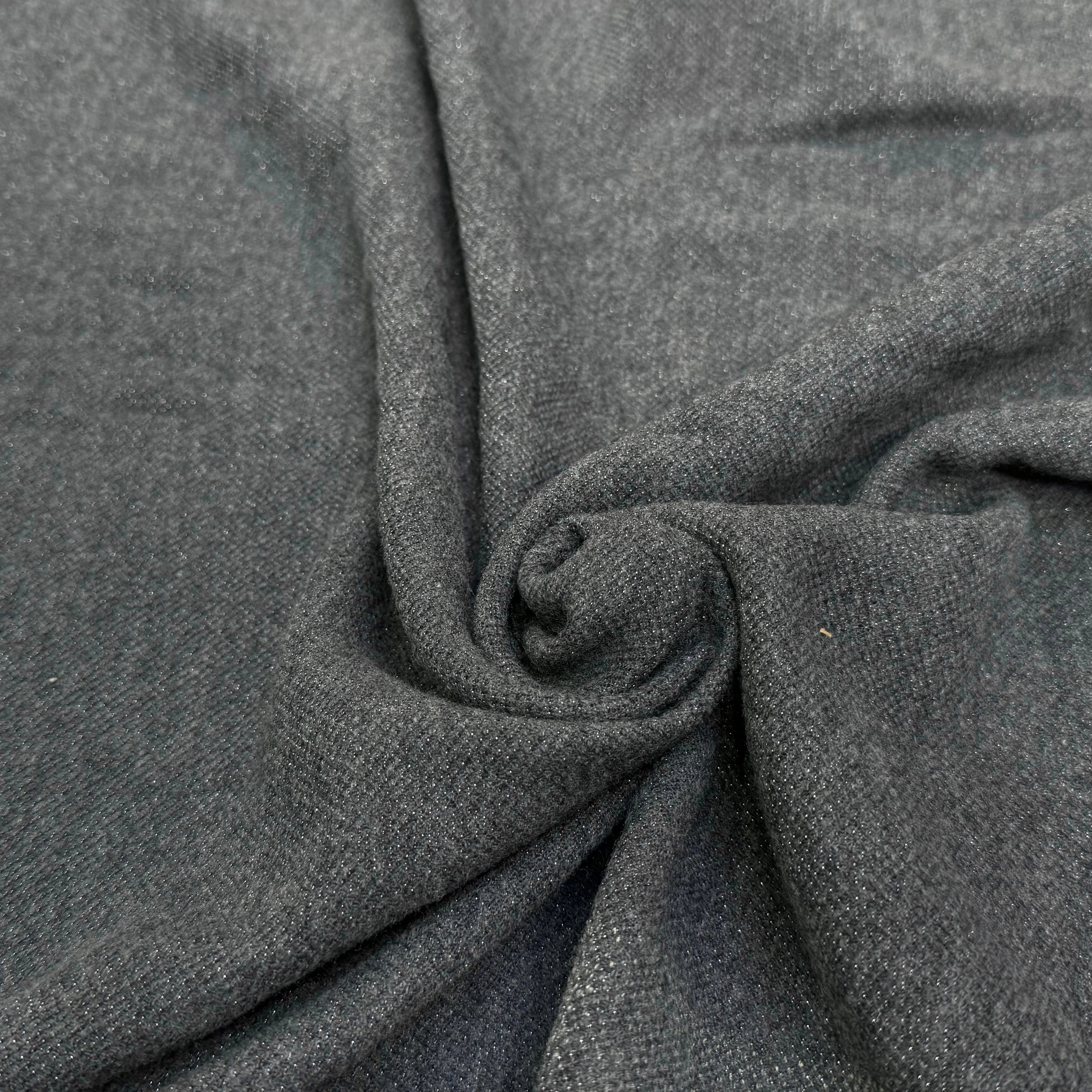 MAILLE DE LAINE TRICOTÉE LÉGÈREMENT STRETCH GRIS - My Little Coupon