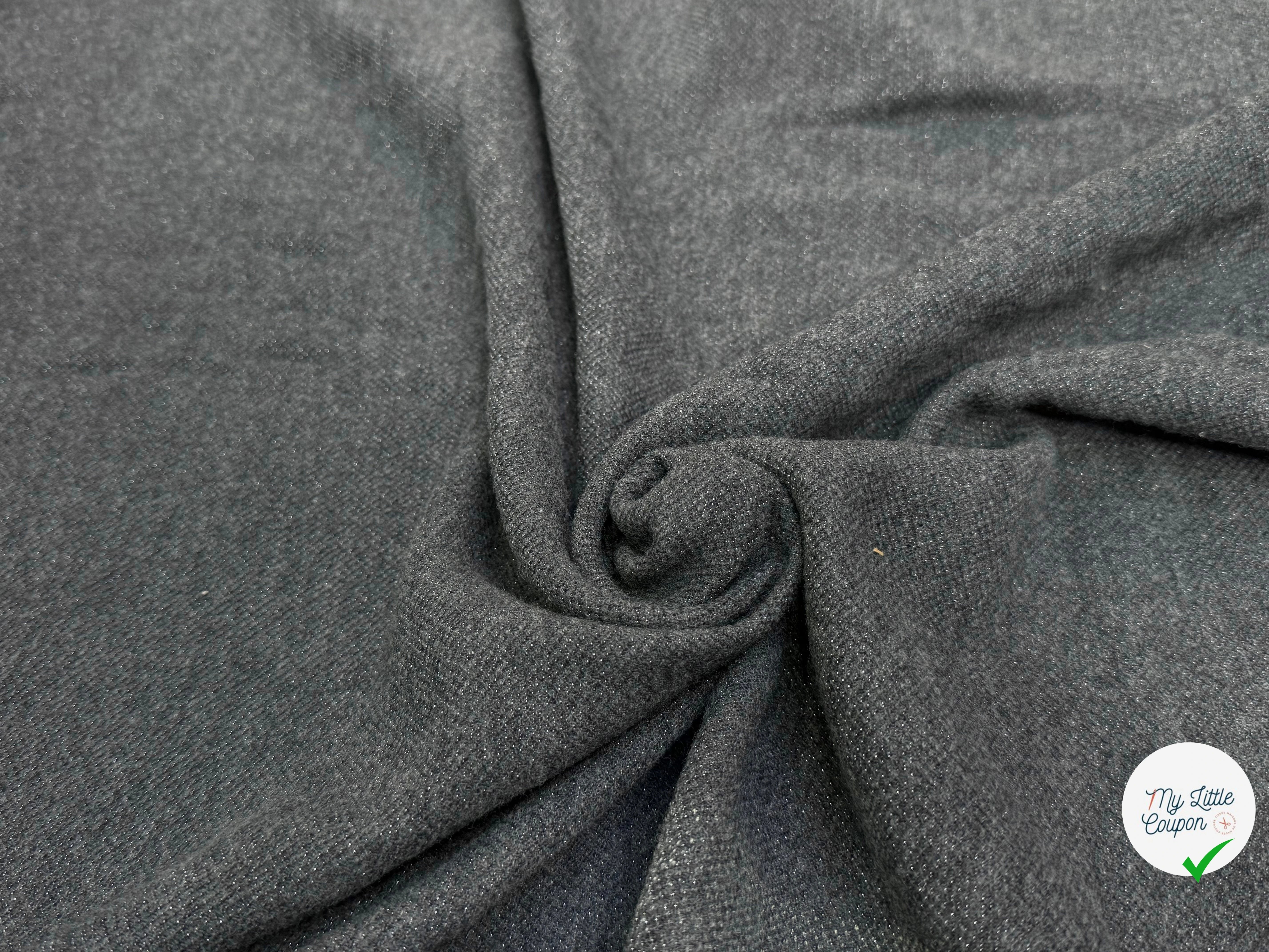 MAILLE DE LAINE TRICOTÉE LÉGÈREMENT STRETCH GRIS - My Little Coupon