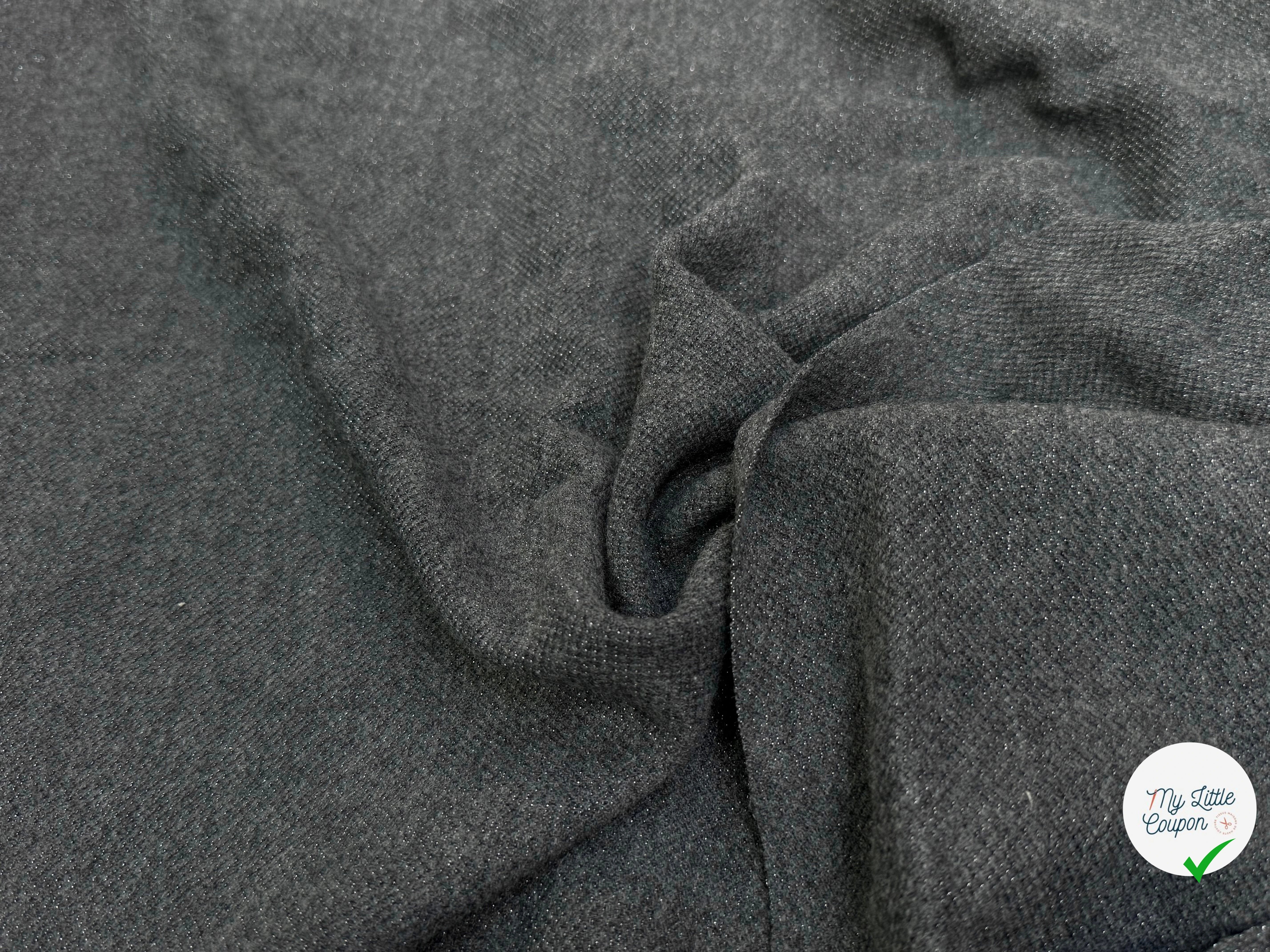 MAILLE DE LAINE TRICOTÉE LÉGÈREMENT STRETCH GRIS - My Little Coupon