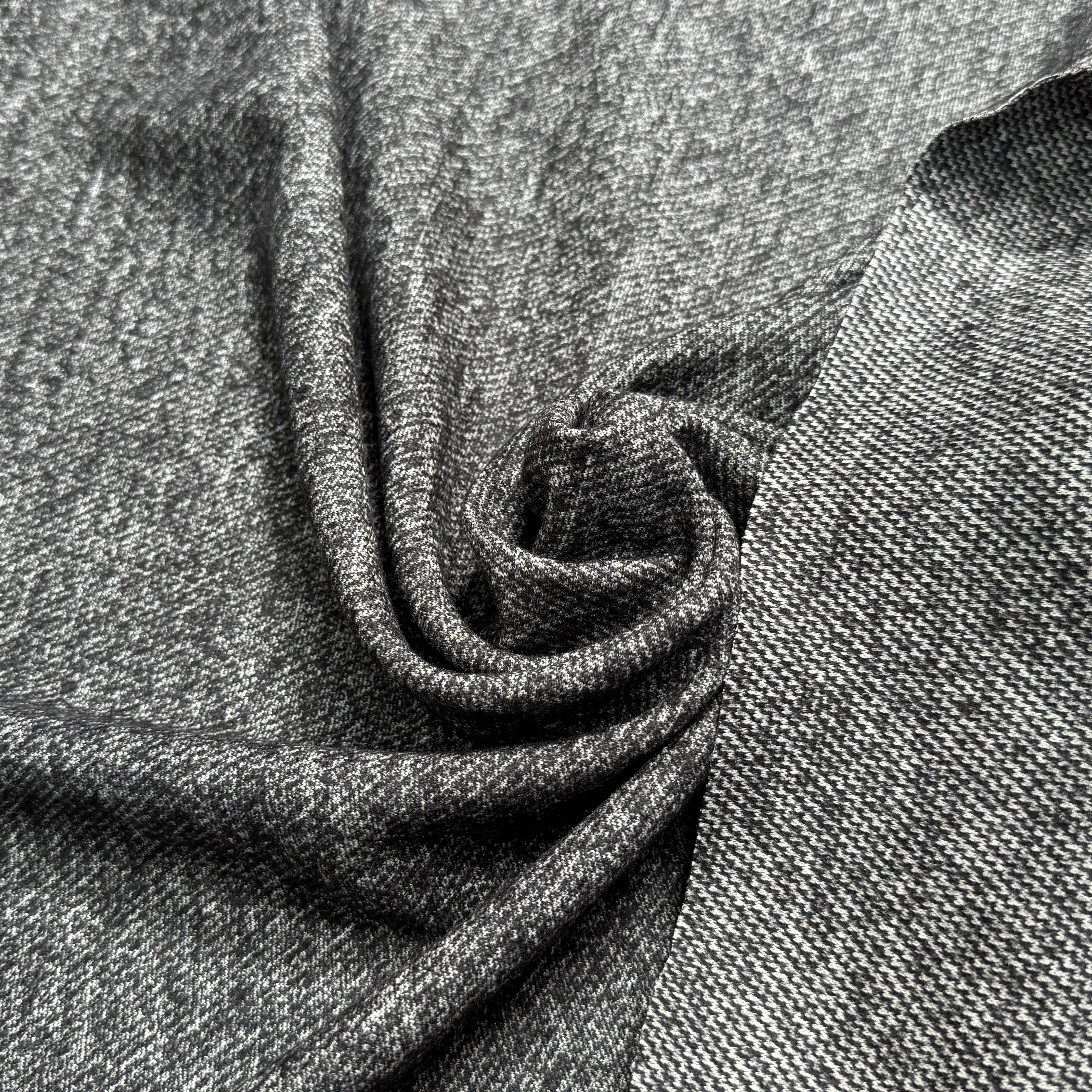 MAILLE DE LAINE TISSÉE ULTRA STRETCH GRIS CHINÉ - My Little Coupon