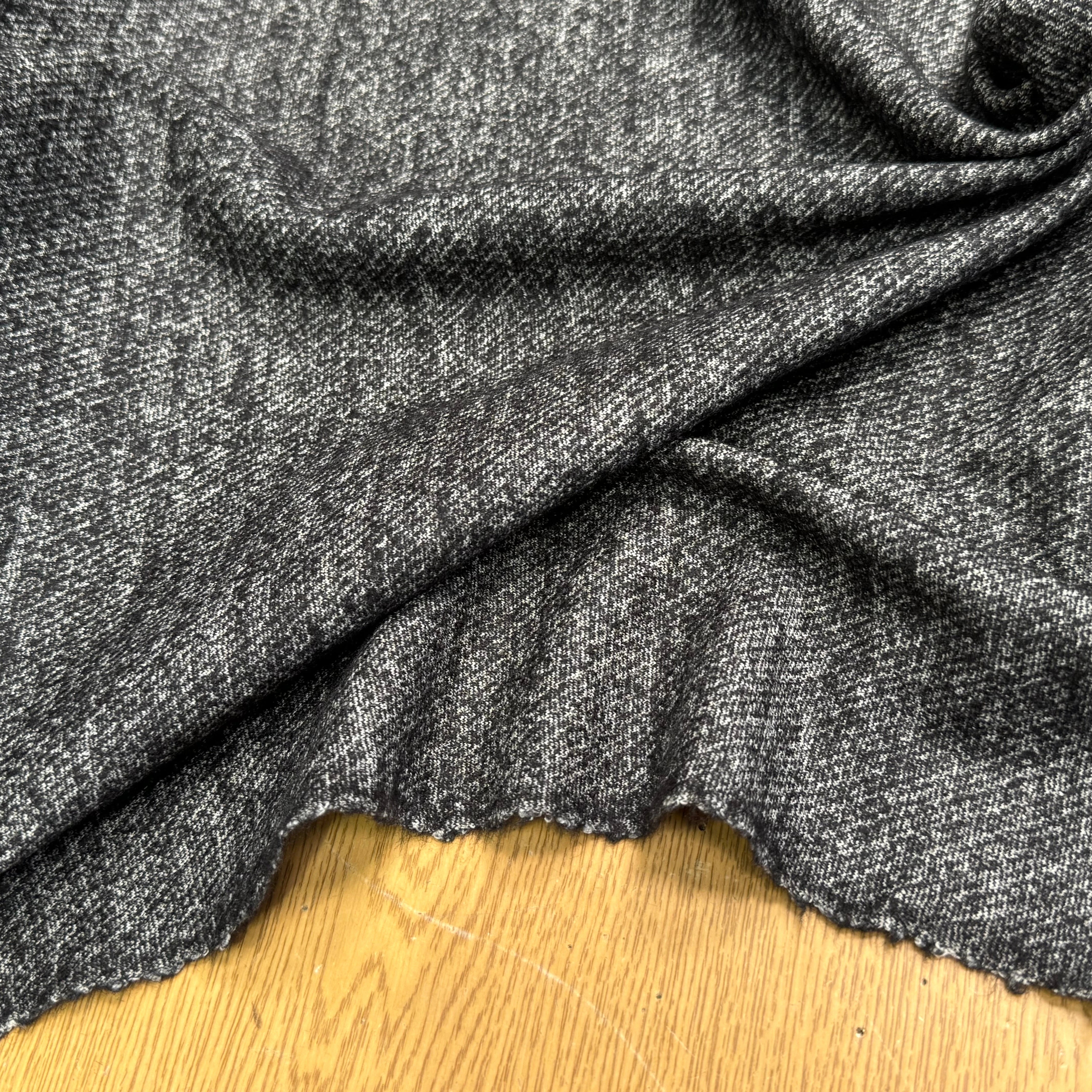 MAILLE DE LAINE TISSÉE ULTRA STRETCH GRIS CHINÉ - My Little Coupon