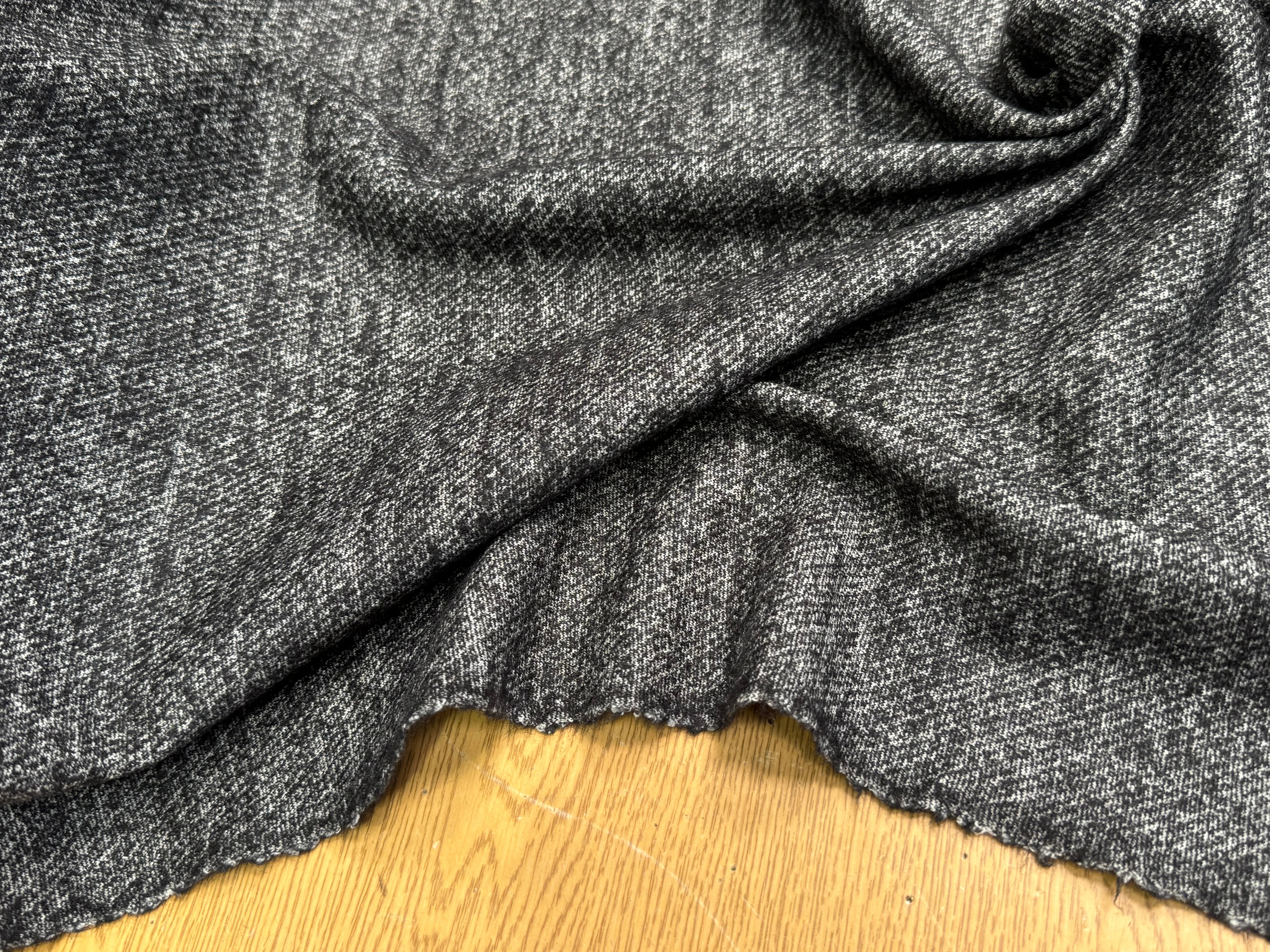 MAILLE DE LAINE TISSÉE ULTRA STRETCH GRIS CHINÉ - My Little Coupon