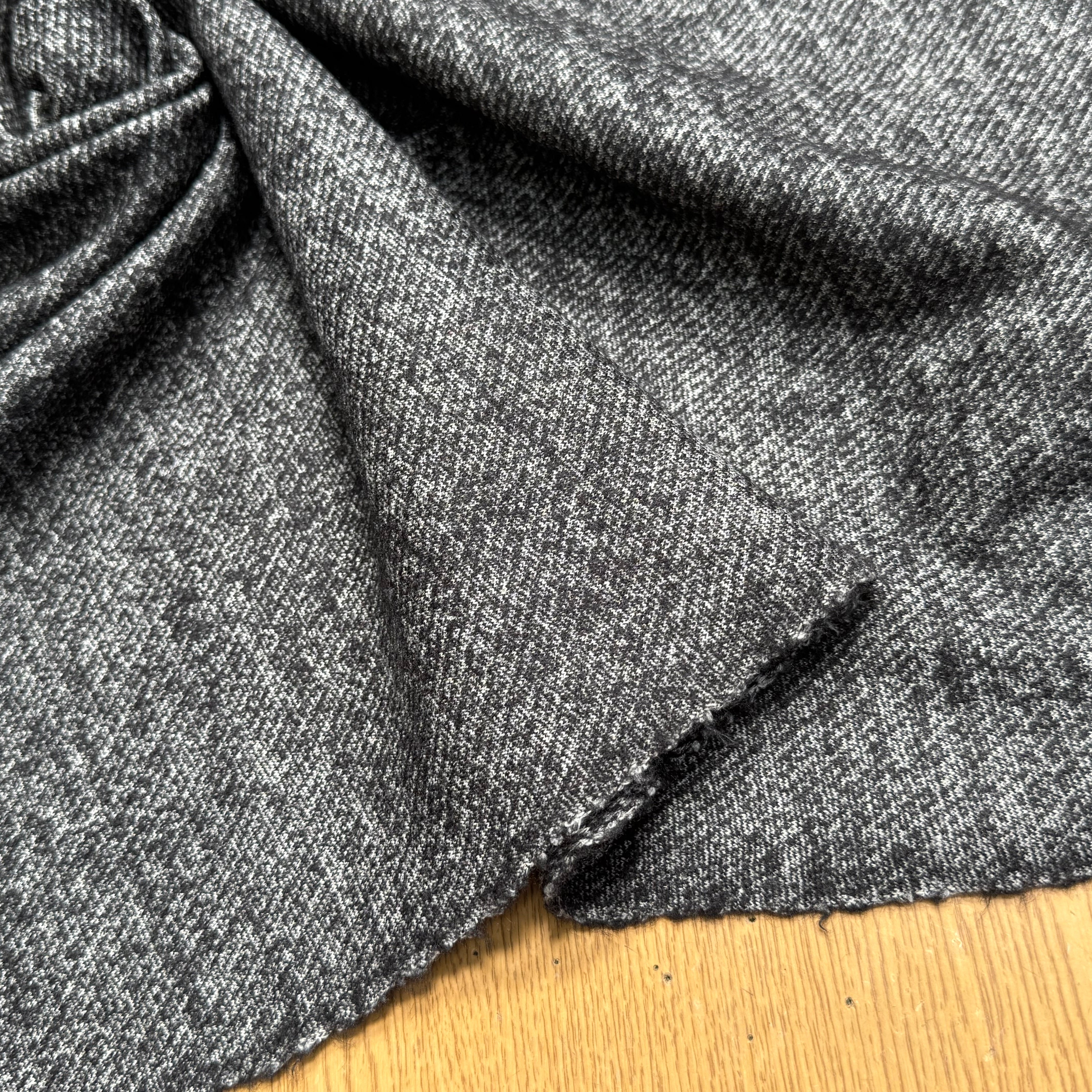 MAILLE DE LAINE TISSÉE ULTRA STRETCH GRIS CHINÉ - My Little Coupon
