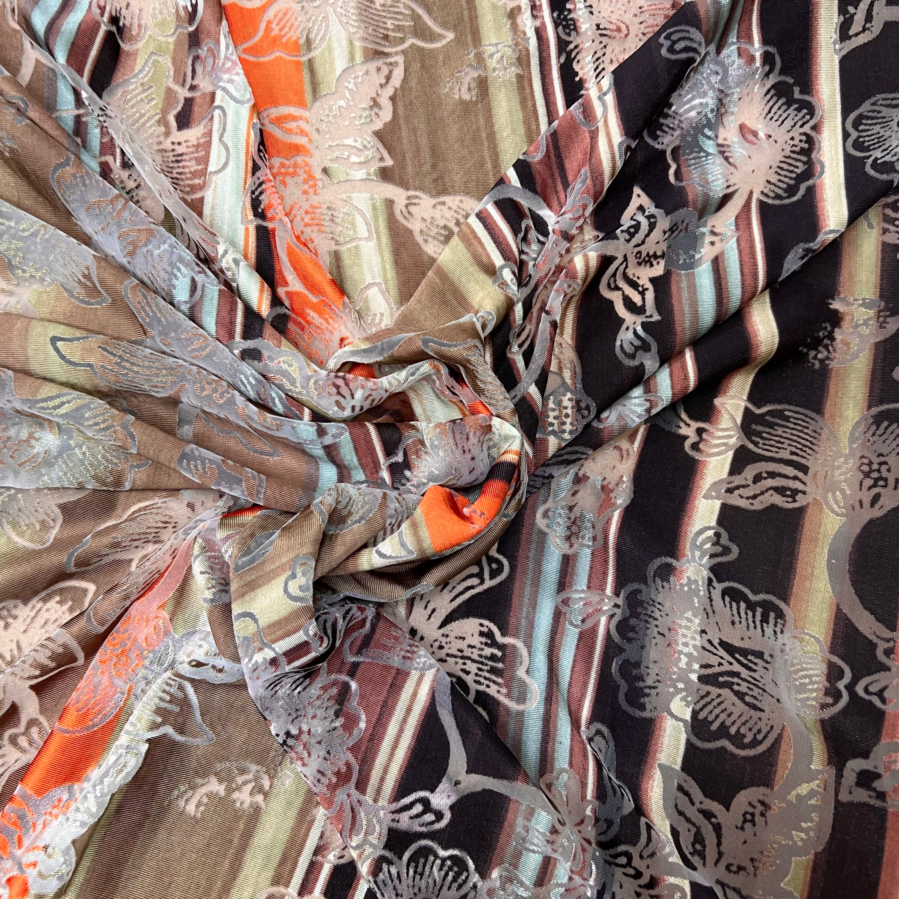 MAILLE DEVORÉE DE FLEURS RAYÉE - My Little Coupon