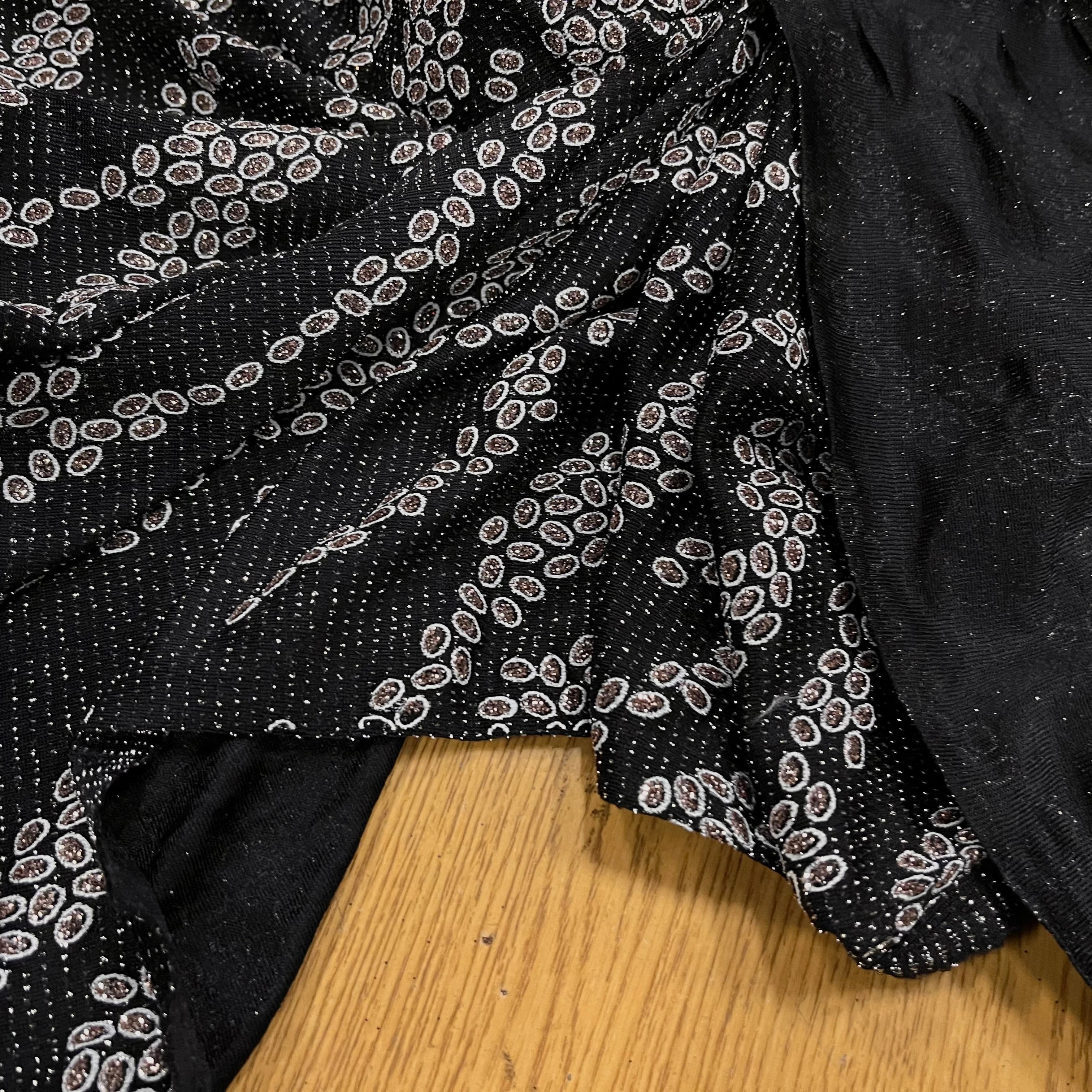 MAILLE DIAMANT ESPRIT FESTIF ARGENT FOND NOIR - My Little Coupon