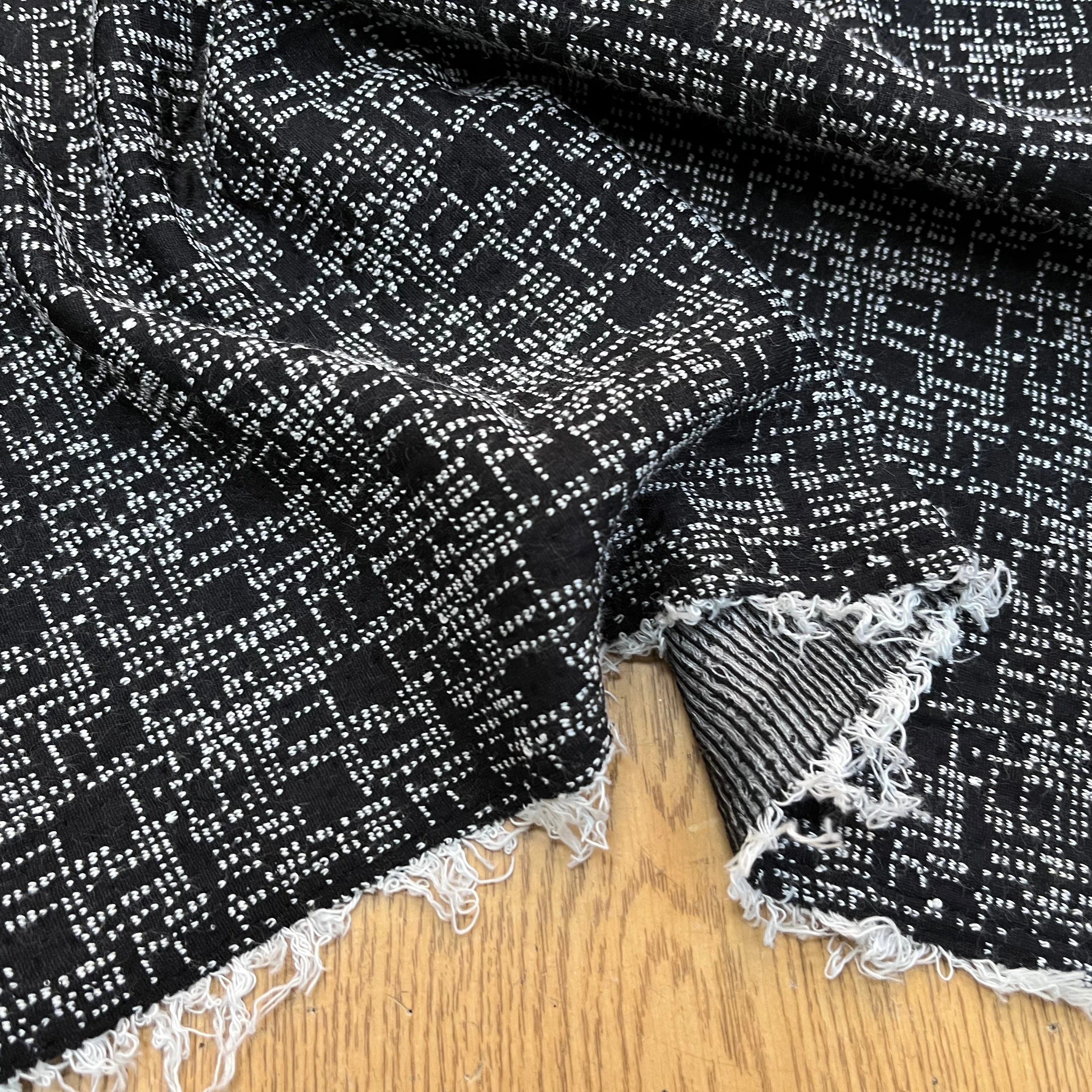 MAILLE EFFET GRUNGE MOUCHETÉE NOIR&BLANC - My Little Coupon