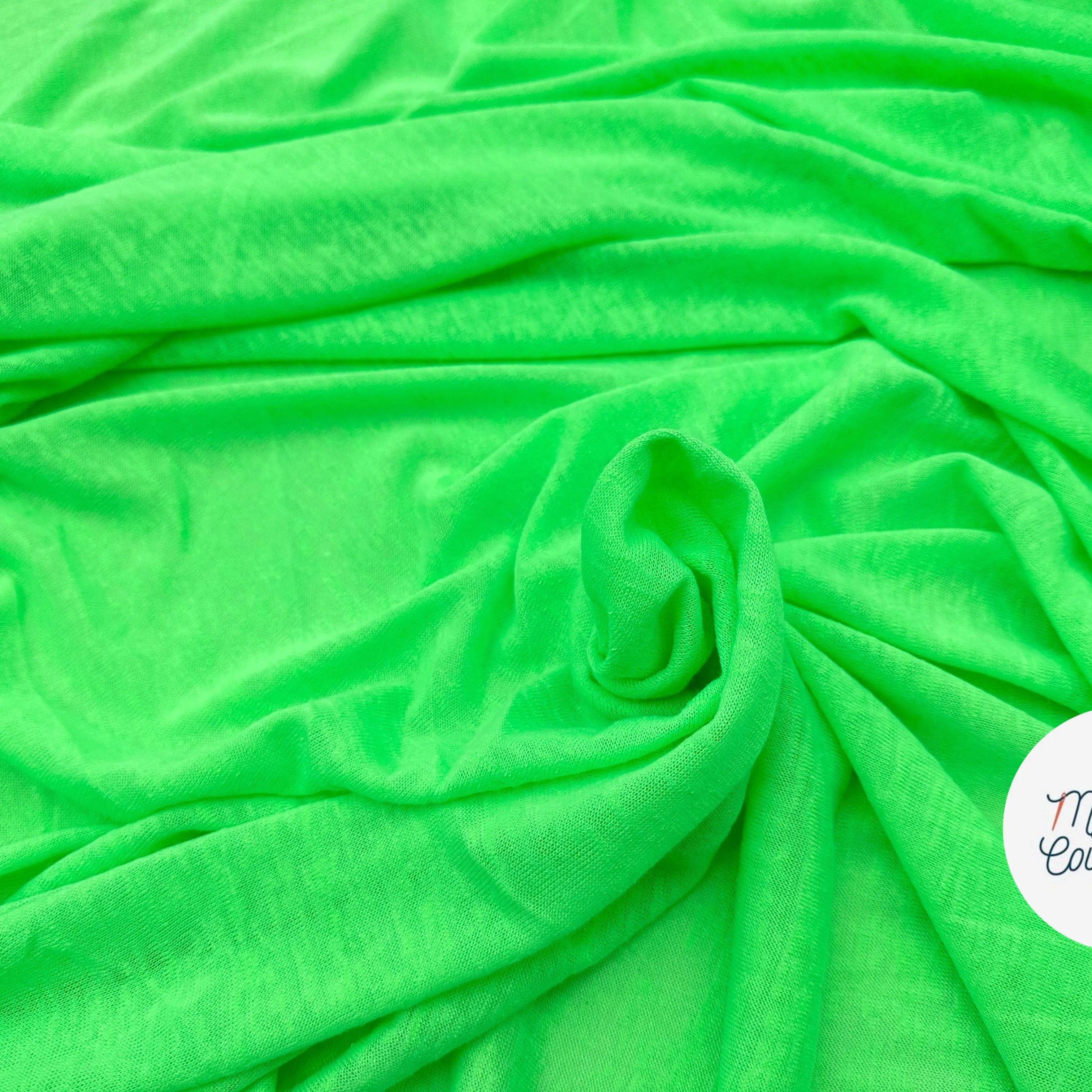 MAILLE EFFET LIN CHIC VERT POMME FLASHY - My Little Coupon