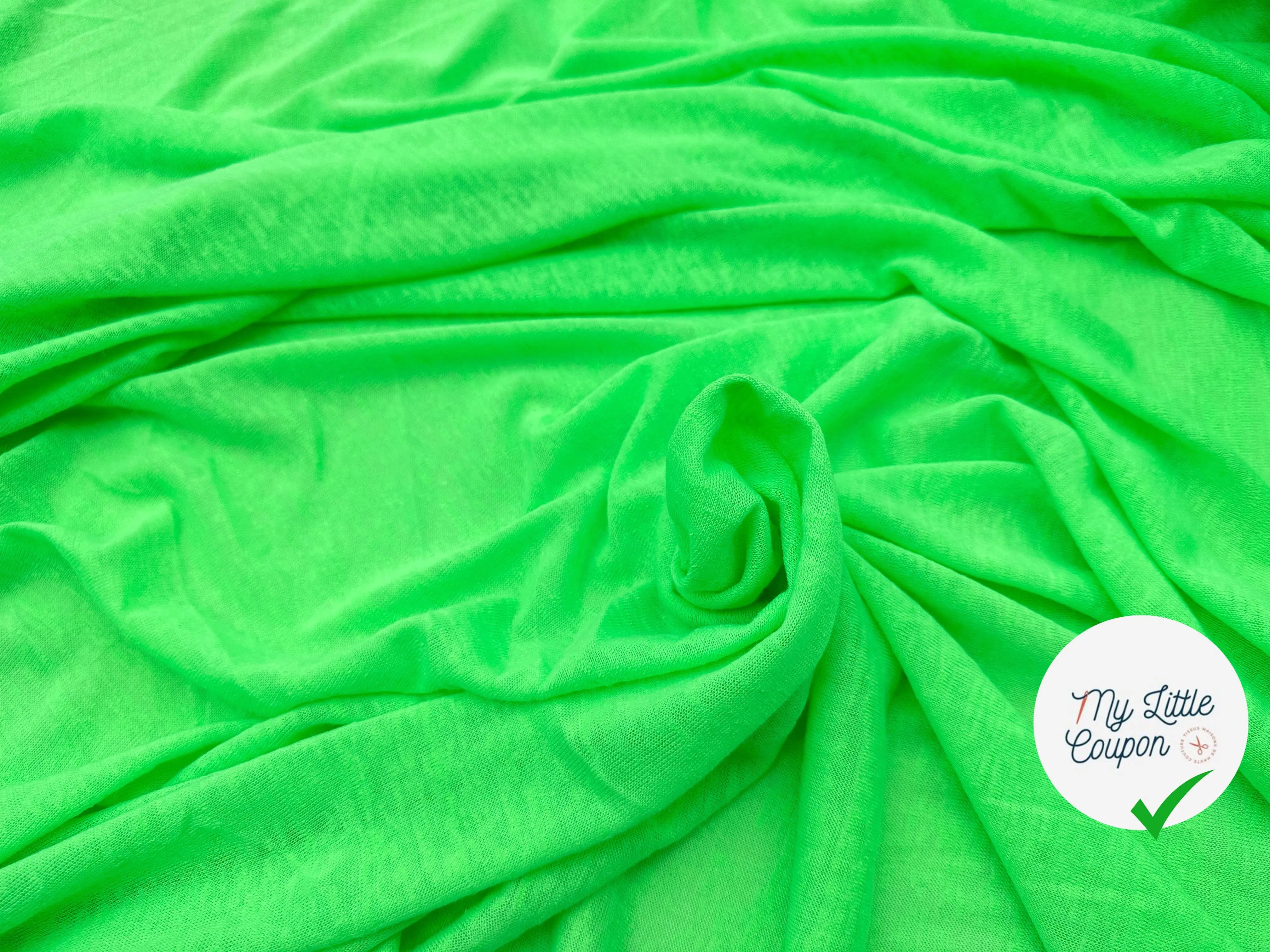 MAILLE EFFET LIN CHIC VERT POMME FLASHY - My Little Coupon