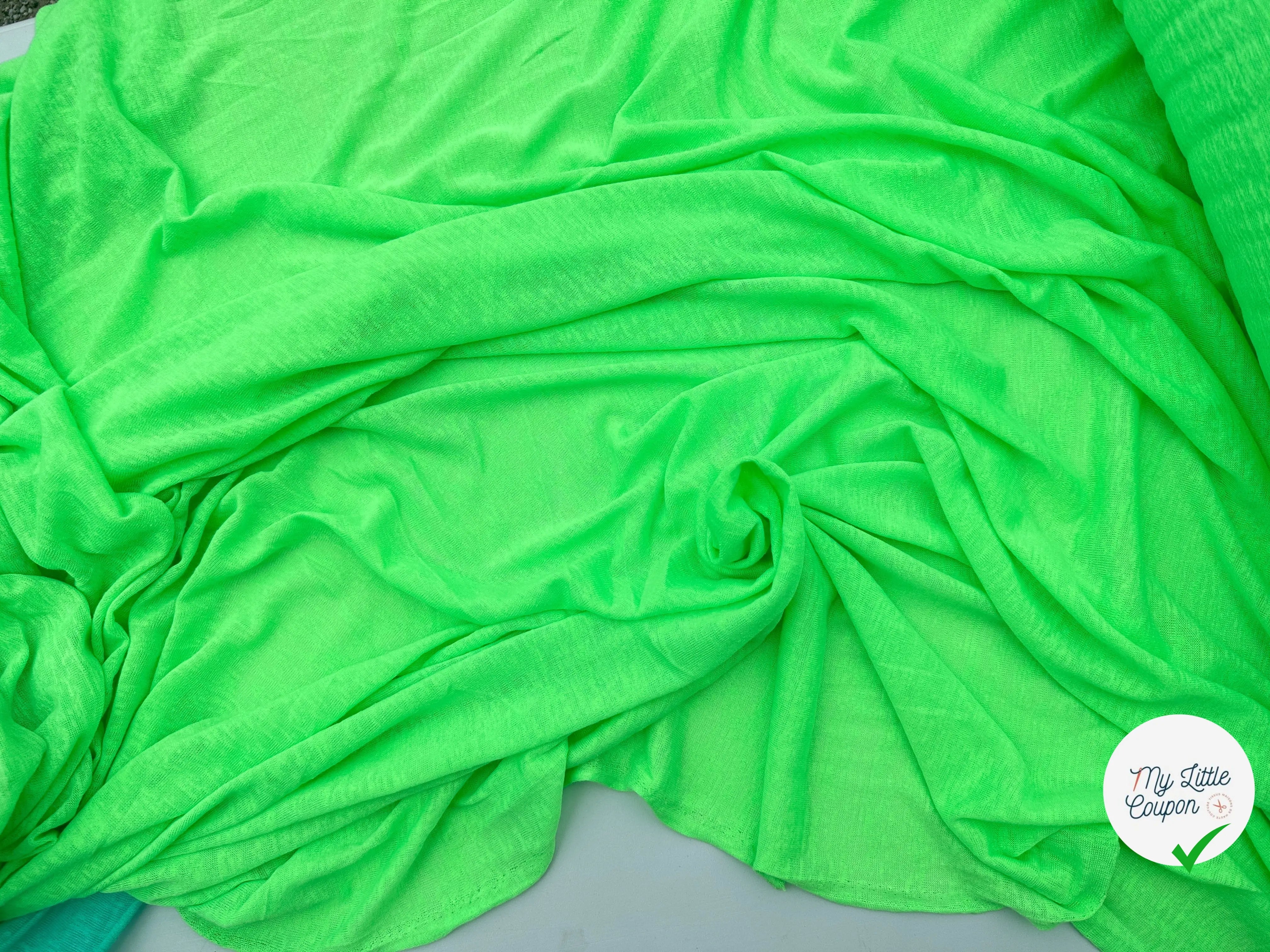 MAILLE EFFET LIN CHIC VERT POMME FLASHY - My Little Coupon