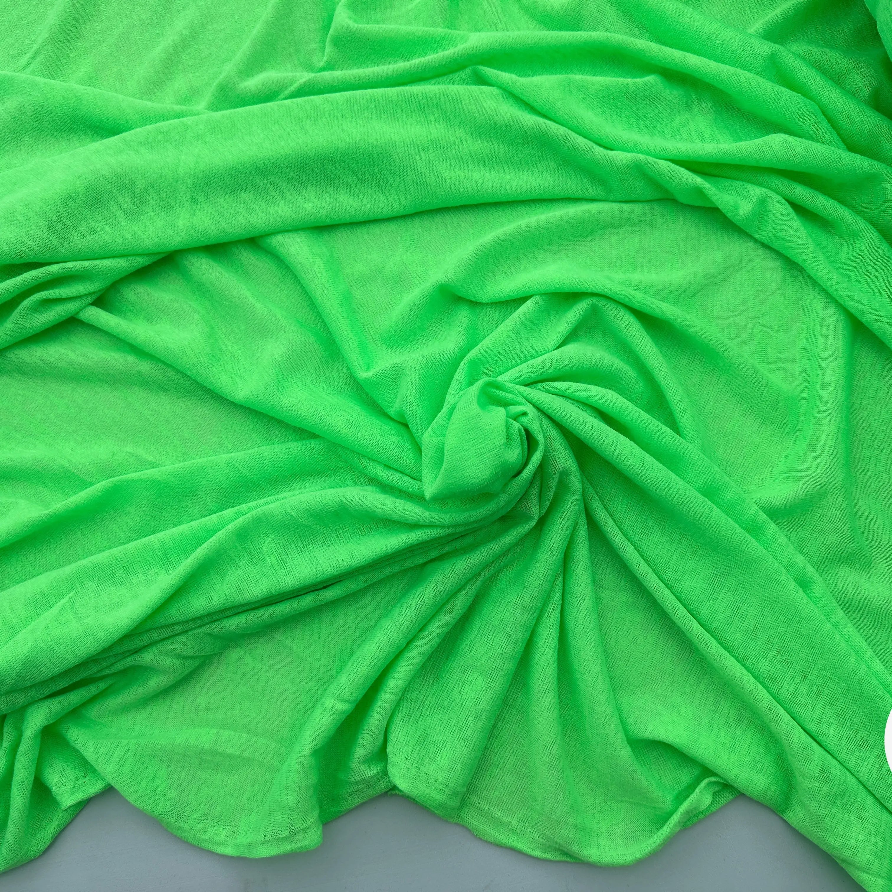 MAILLE EFFET LIN CHIC VERT POMME FLASHY - My Little Coupon