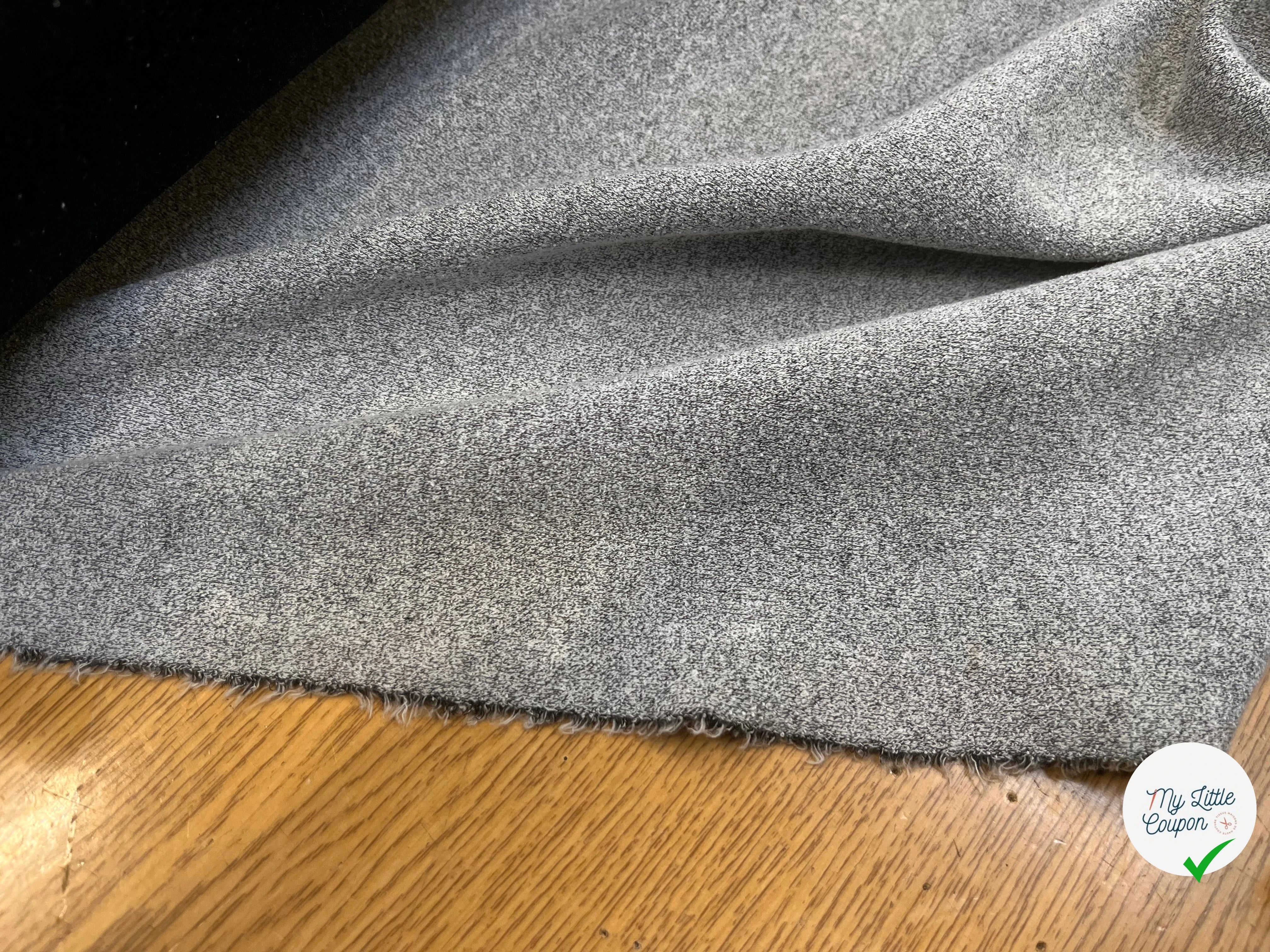 MAILLE ÉPONGE GRIS CHINÉE 150CM - My Little Coupon