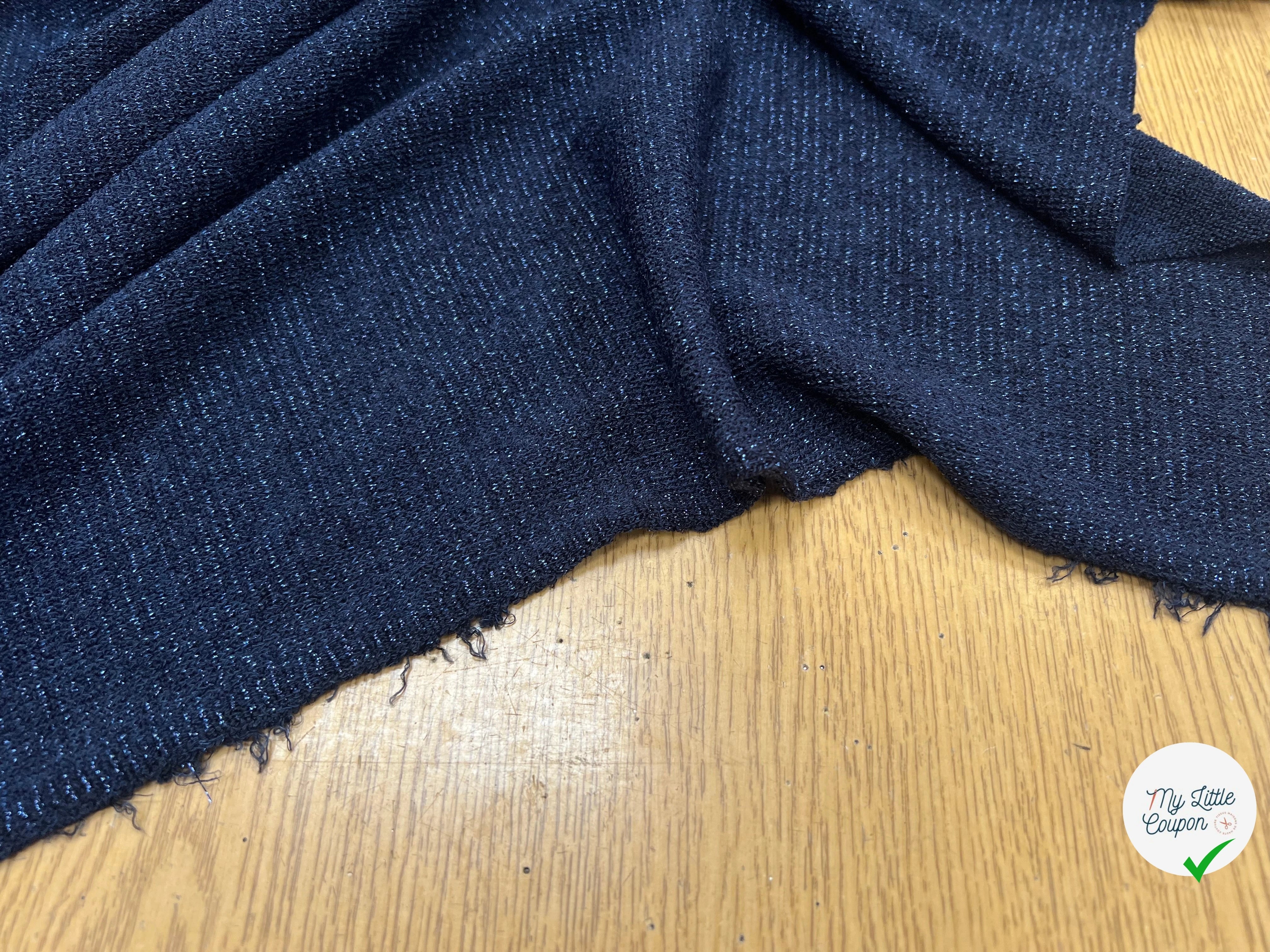 MAILLE FETE BLEU MARINE LÉGÈREMENT BRILLANTE - My Little Coupon