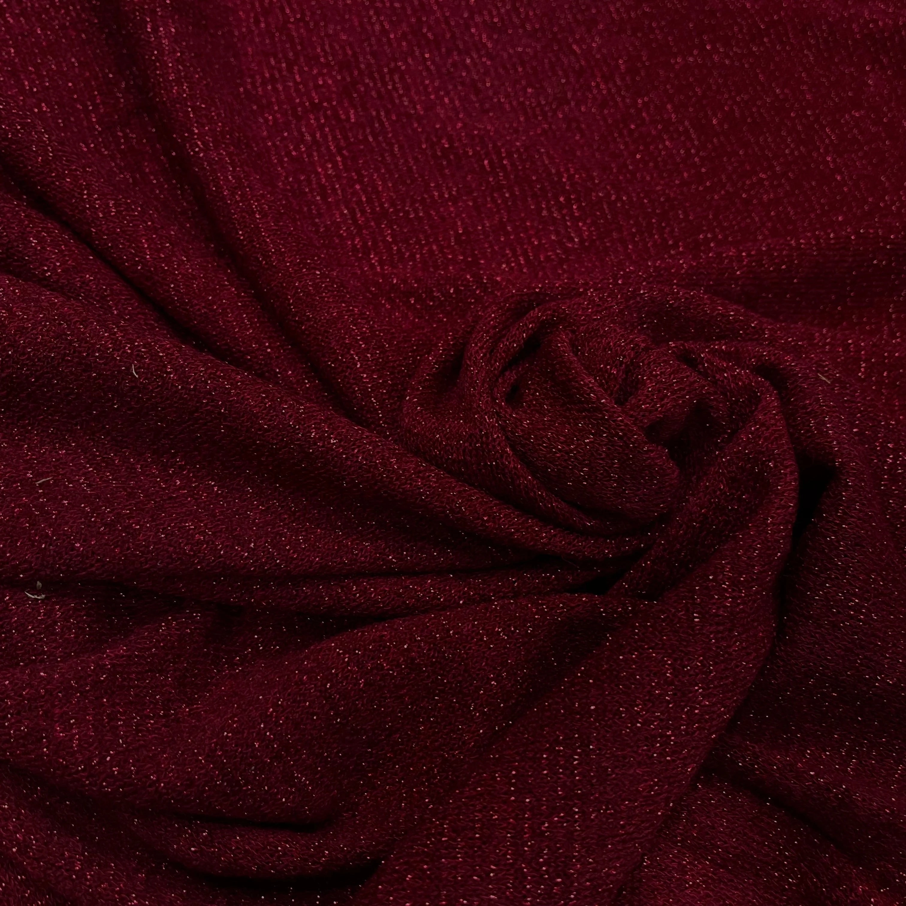 MAILLE FÊTE LÉGÈREMENT BRILLANTE ROUGE BORDEAUX - My Little Coupon