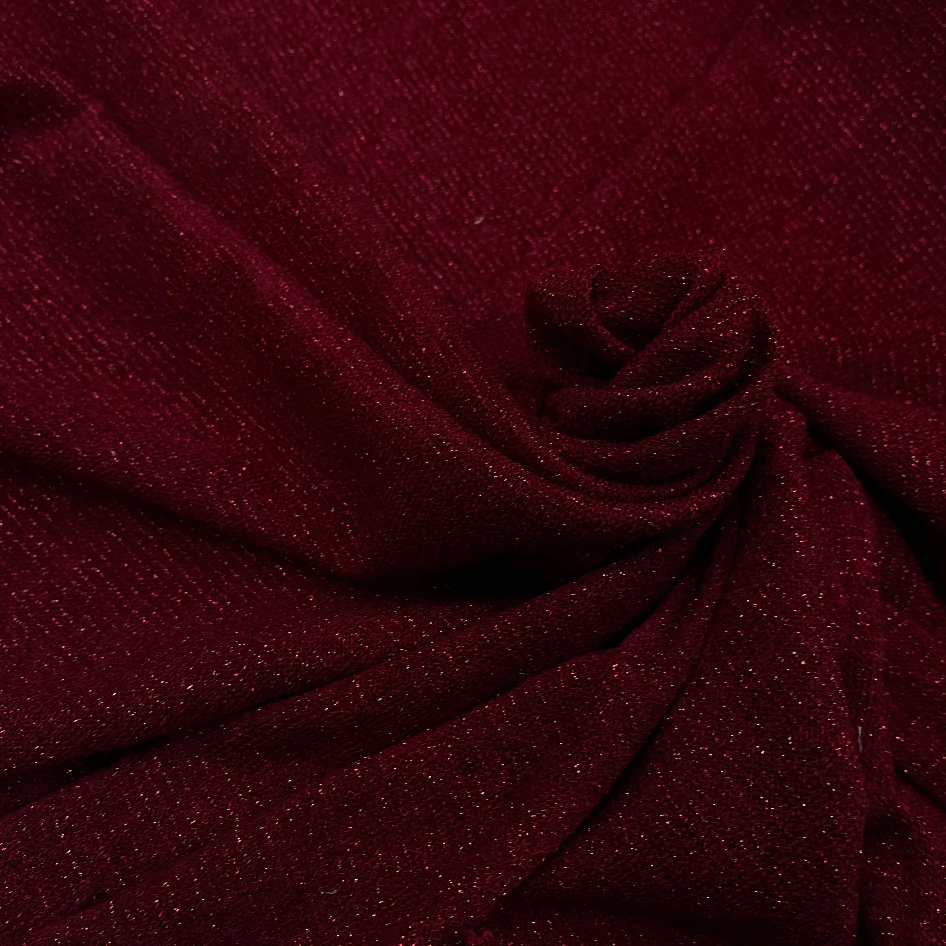 MAILLE FÊTE LÉGÈREMENT BRILLANTE ROUGE BORDEAUX - My Little Coupon
