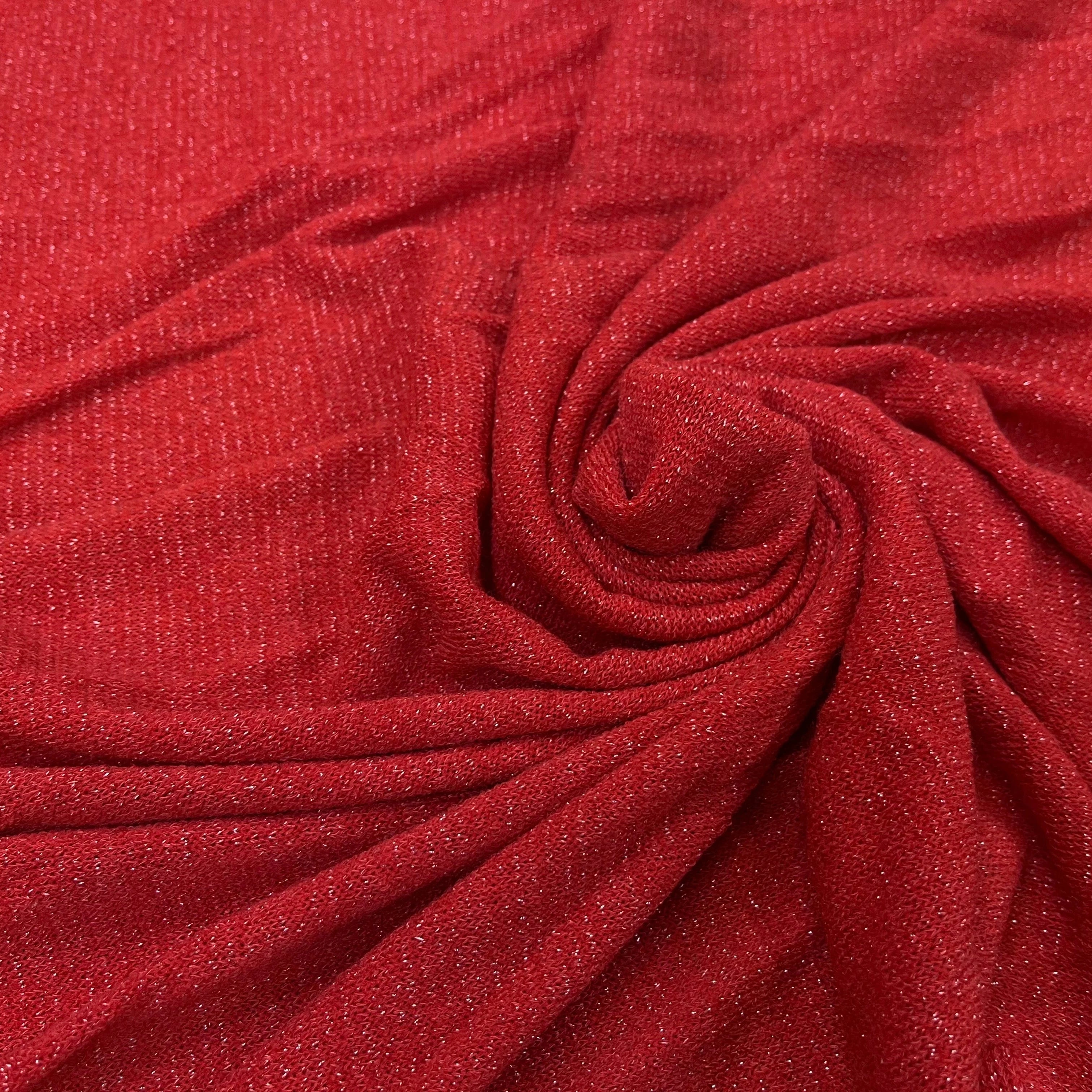 MAILLE FÊTE ROUGE CORAIL LÉGÈREMENT BRILLANTE - My Little Coupon