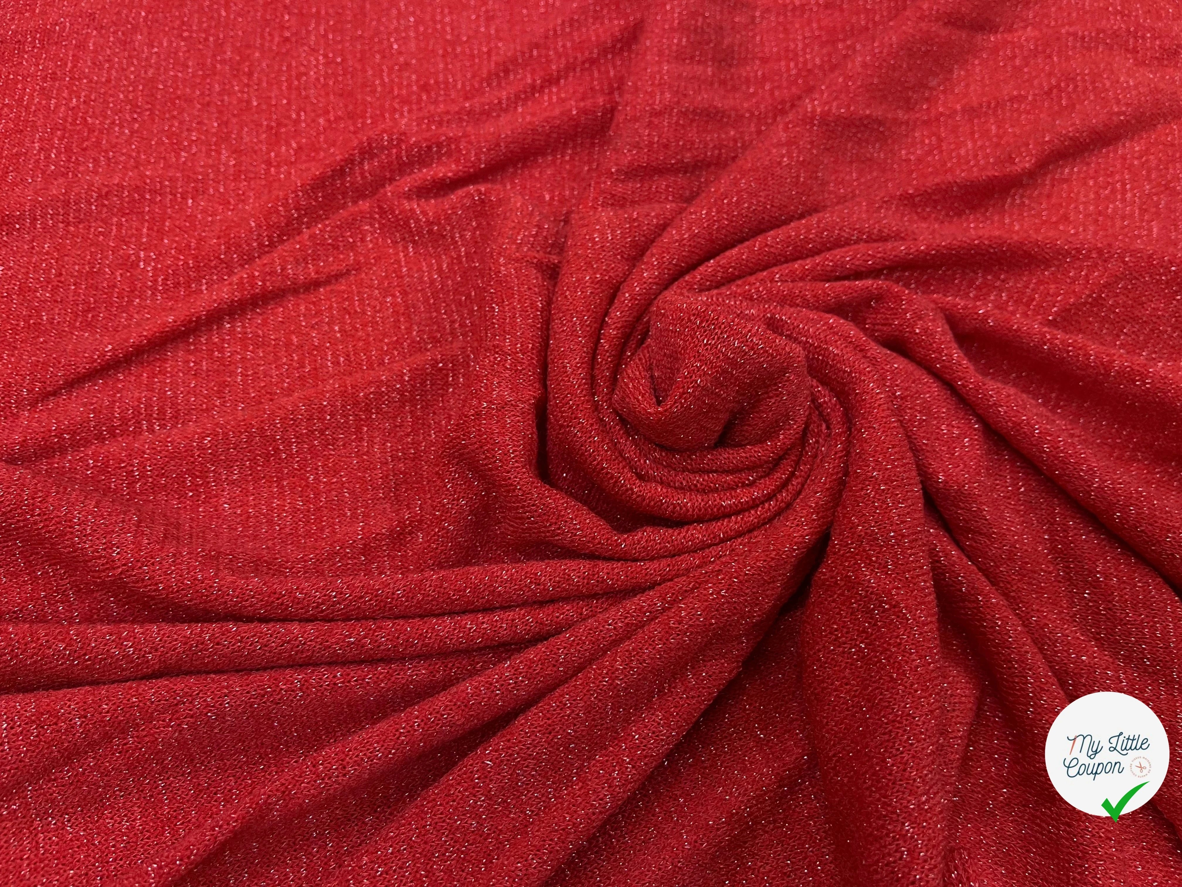 MAILLE FÊTE ROUGE CORAIL LÉGÈREMENT BRILLANTE - My Little Coupon