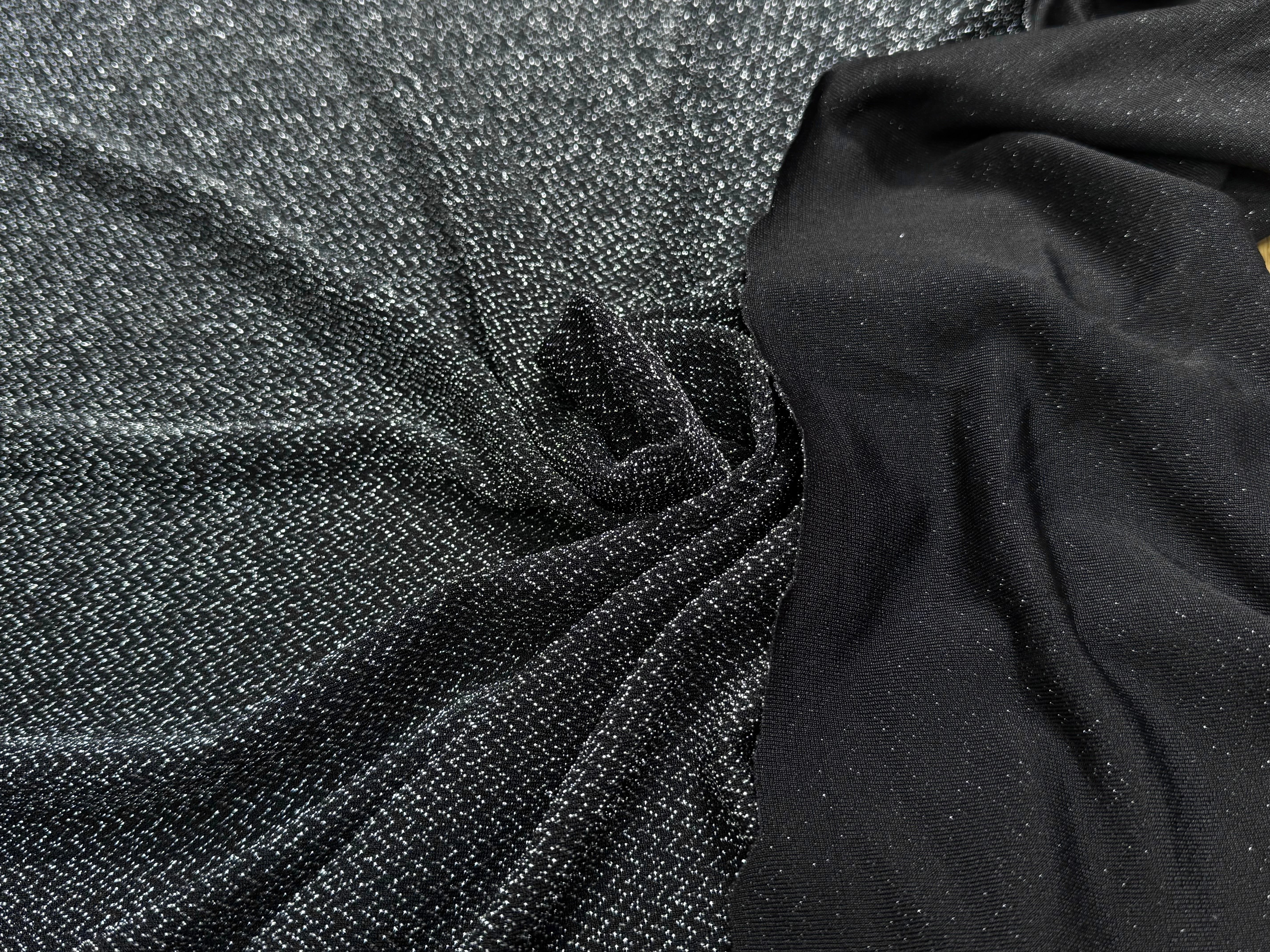 MAILLE FÊTE ULTRA STRETCH BRILLANT BLACK SILVER - My Little Coupon