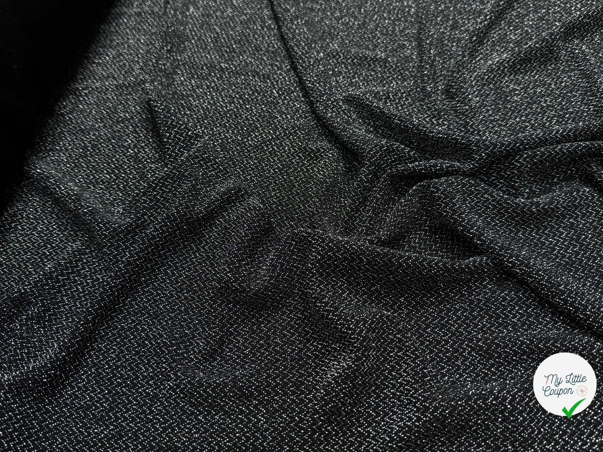 MAILLE FÊTE ULTRA STRETCH BRILLANT BLACK SILVER - My Little Coupon
