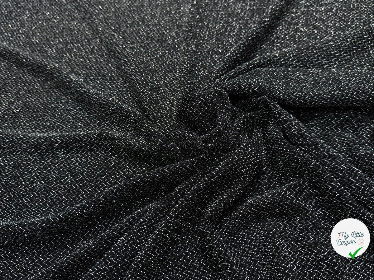 MAILLE FÊTE ULTRA STRETCH BRILLANT BLACK SILVER - My Little Coupon