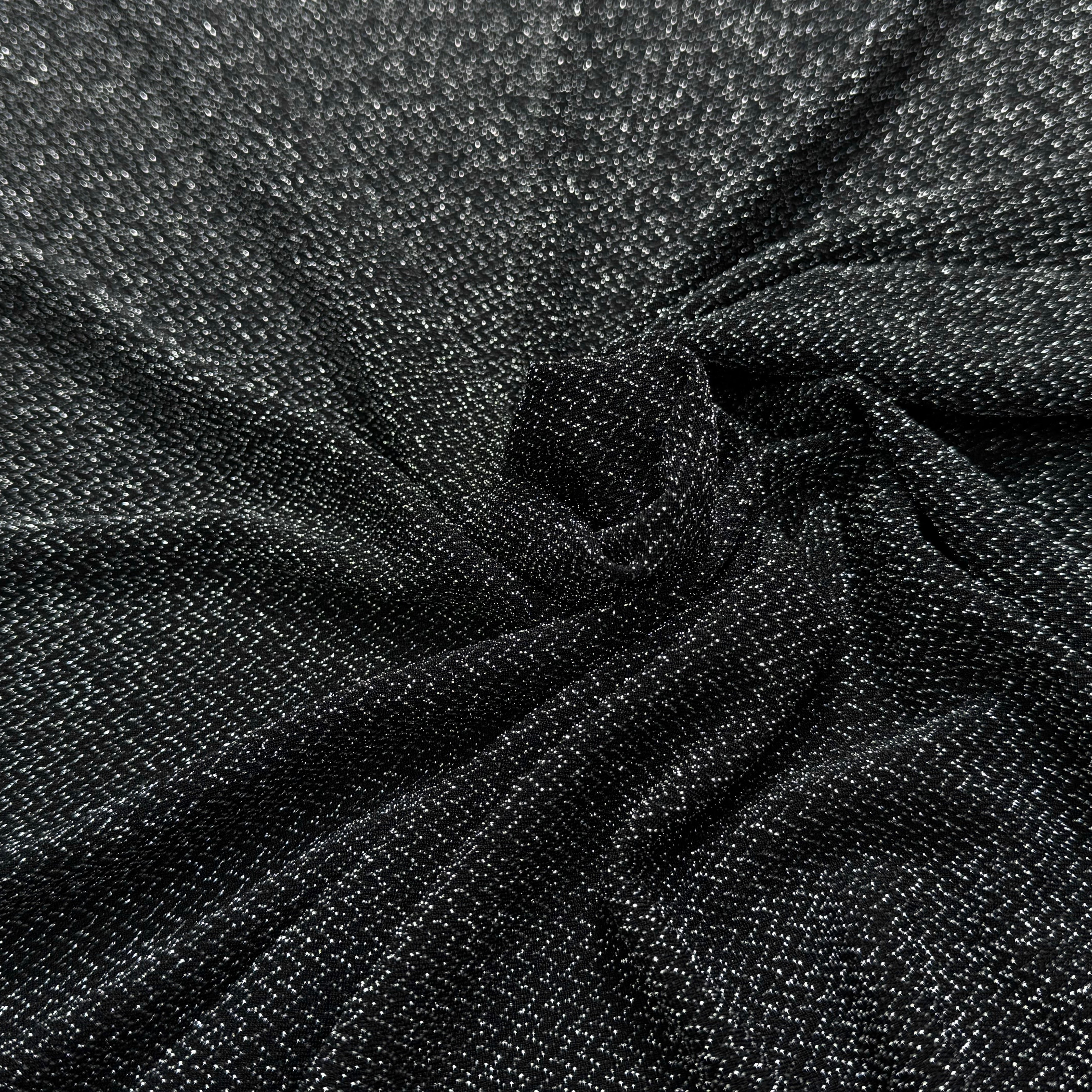 MAILLE FÊTE ULTRA STRETCH BRILLANT BLACK SILVER - My Little Coupon