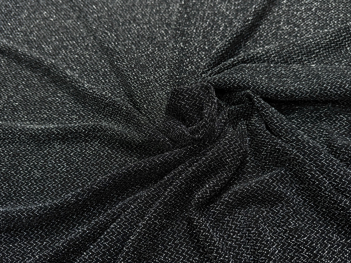 MAILLE FÊTE ULTRA STRETCH BRILLANT BLACK SILVER - My Little Coupon