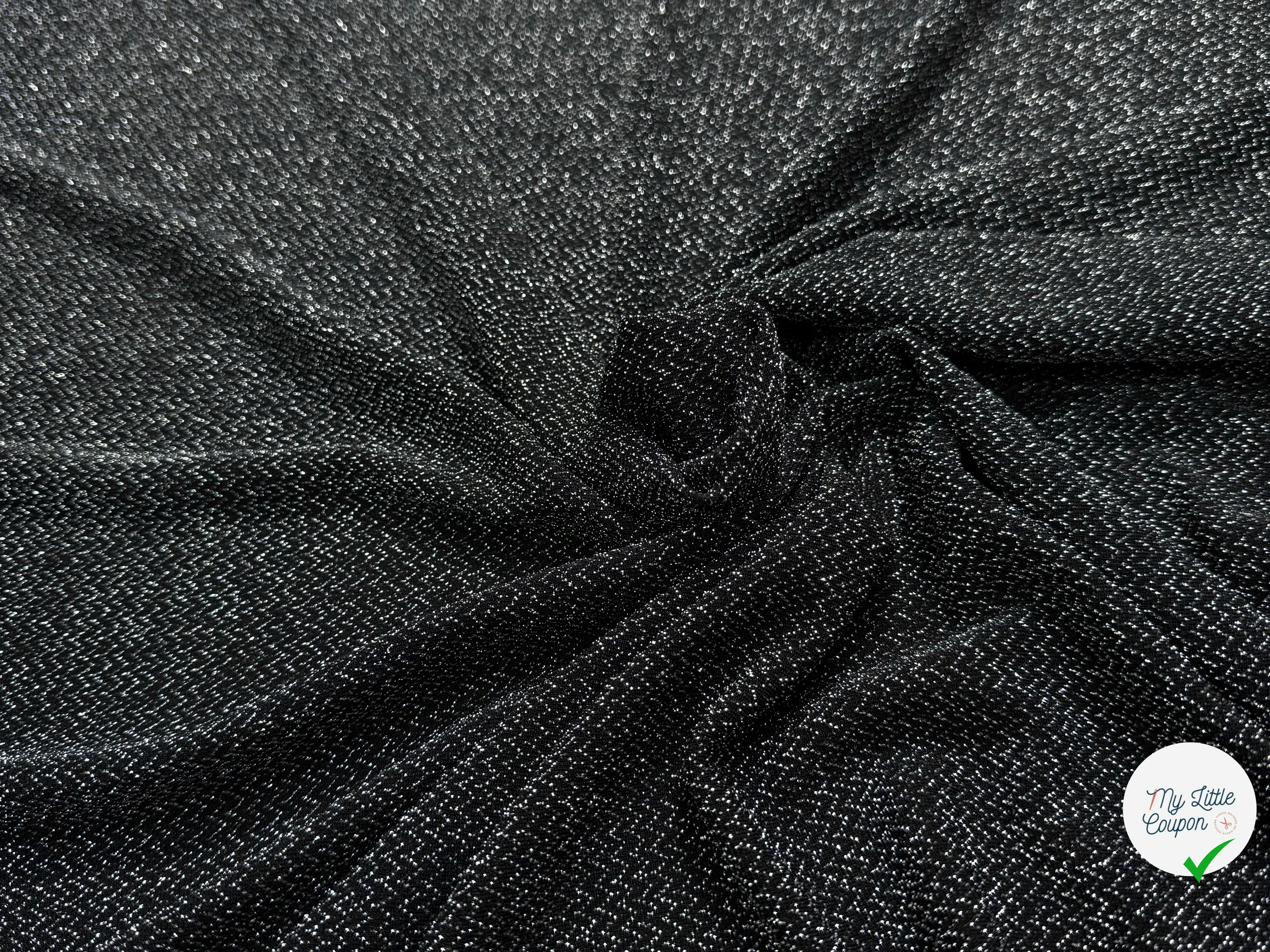 MAILLE FÊTE ULTRA STRETCH BRILLANT BLACK SILVER - My Little Coupon