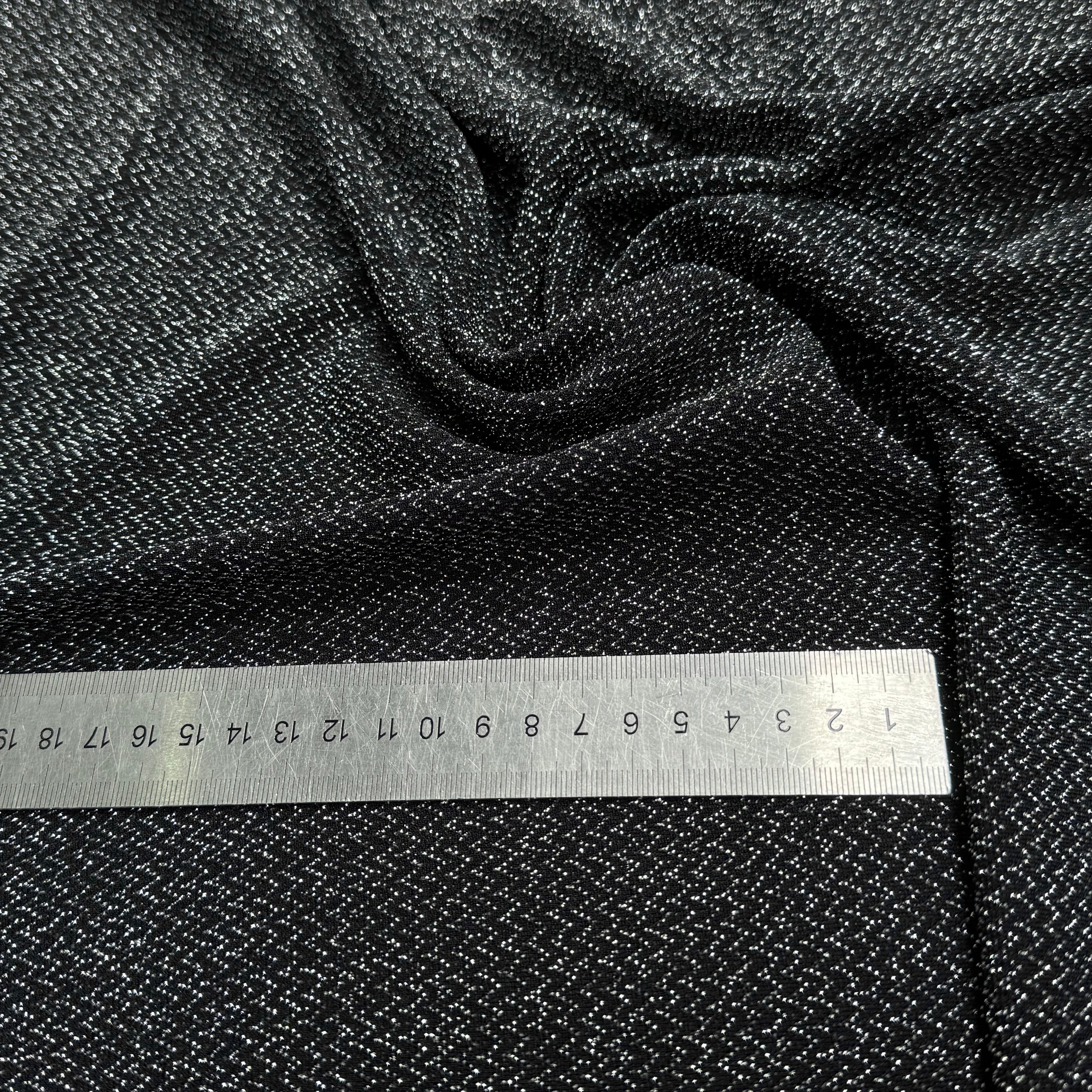 MAILLE FÊTE ULTRA STRETCH BRILLANT BLACK SILVER - My Little Coupon