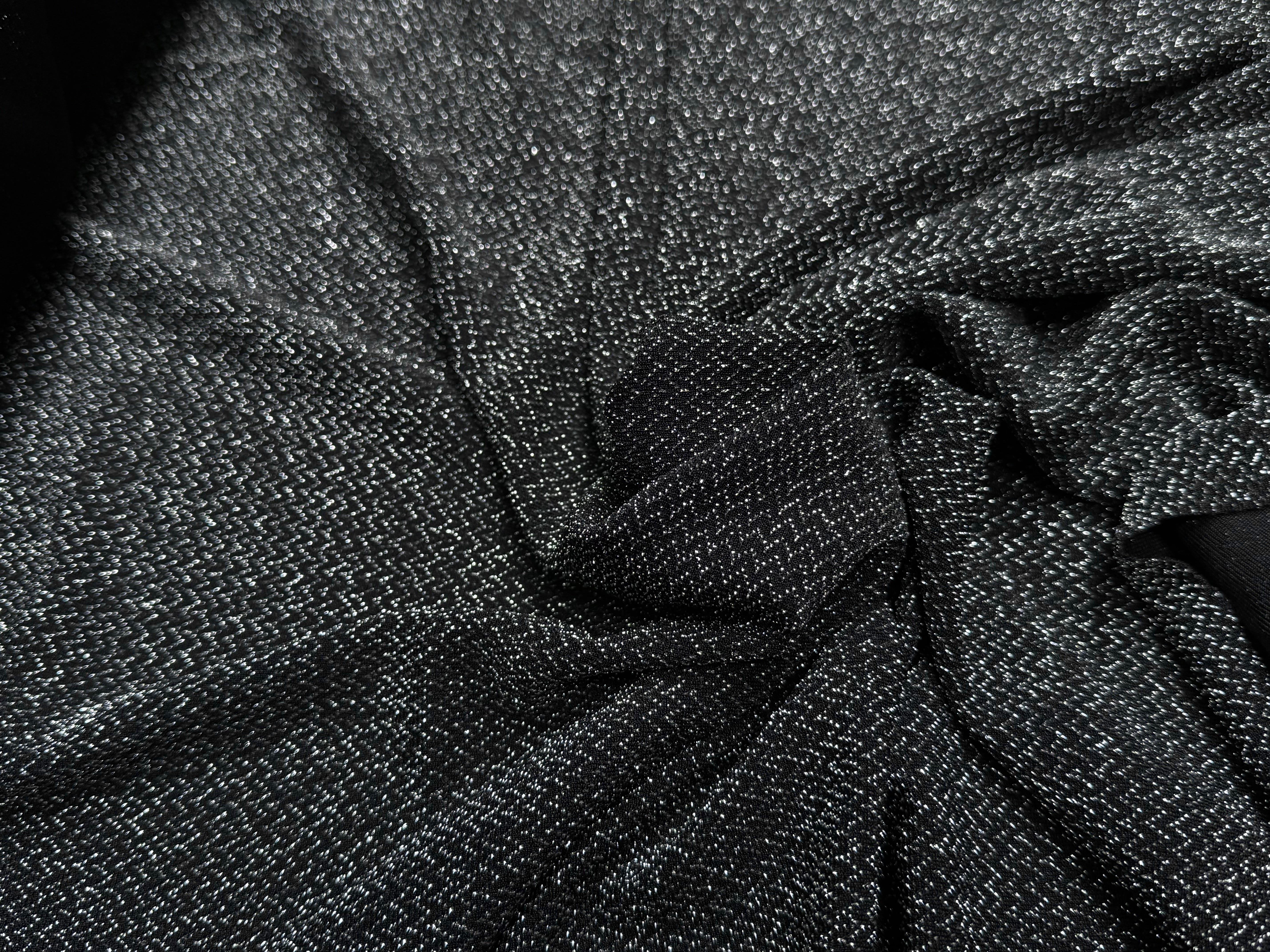 MAILLE FÊTE ULTRA STRETCH BRILLANT BLACK SILVER - My Little Coupon