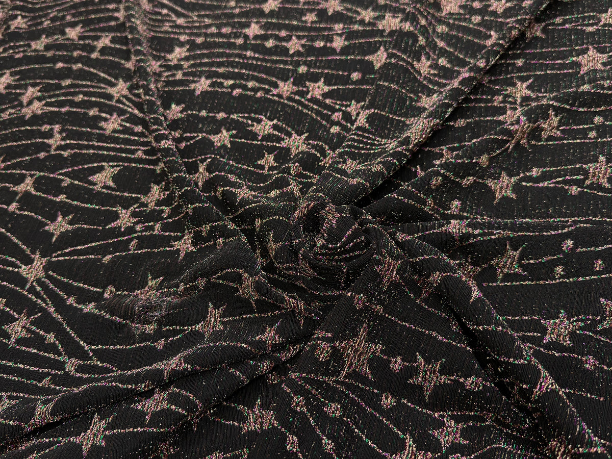 MAILLE FÊTE ULTRA STRETCH BRILLANT FEU D'ARTIFICE POLY MULTICOL VIOLET AS HANGER - My Little Coupon