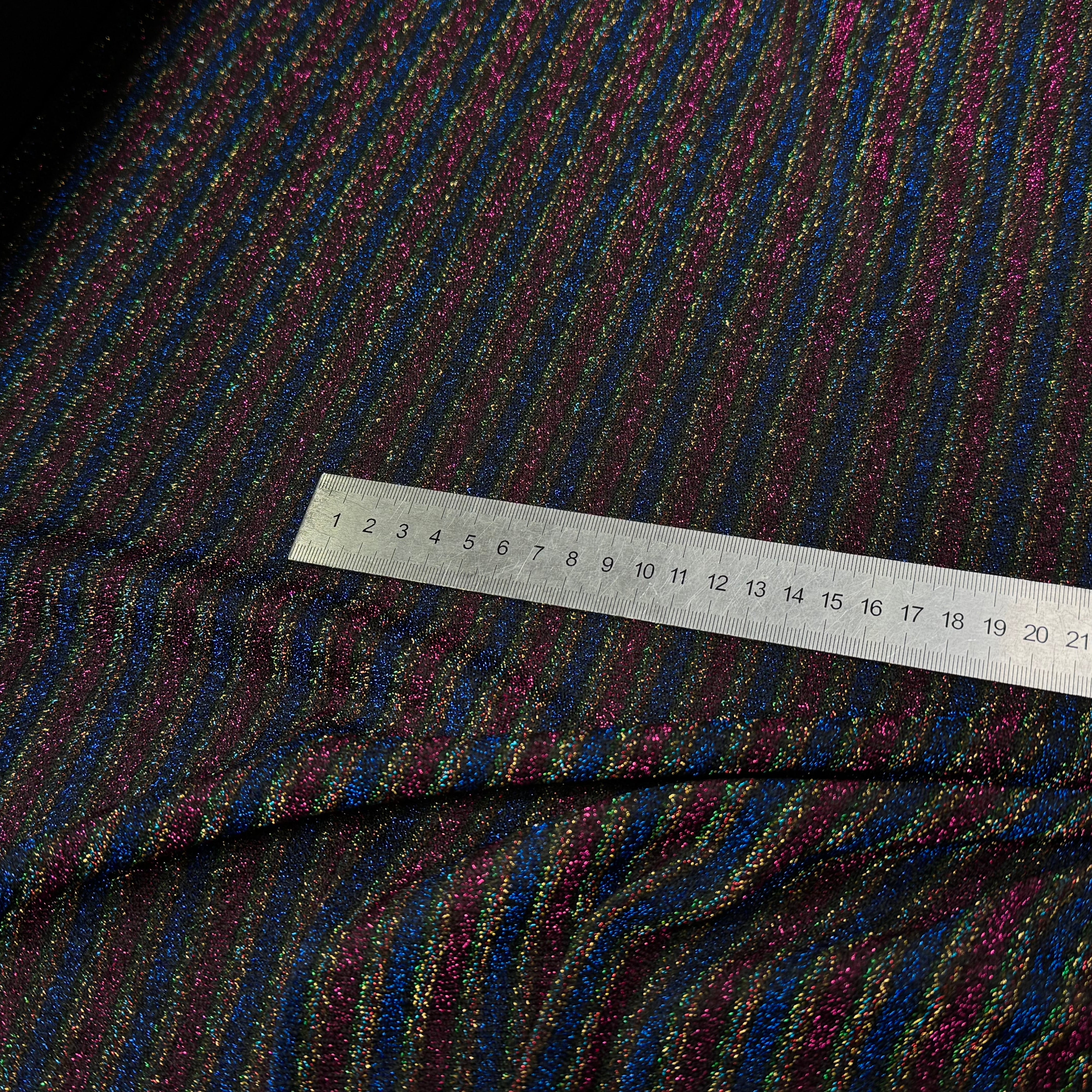 MAILLE FÊTE ULTRA STRETCH BRILLANT MULTICOLORES ROYAL FUSHIA - My Little Coupon
