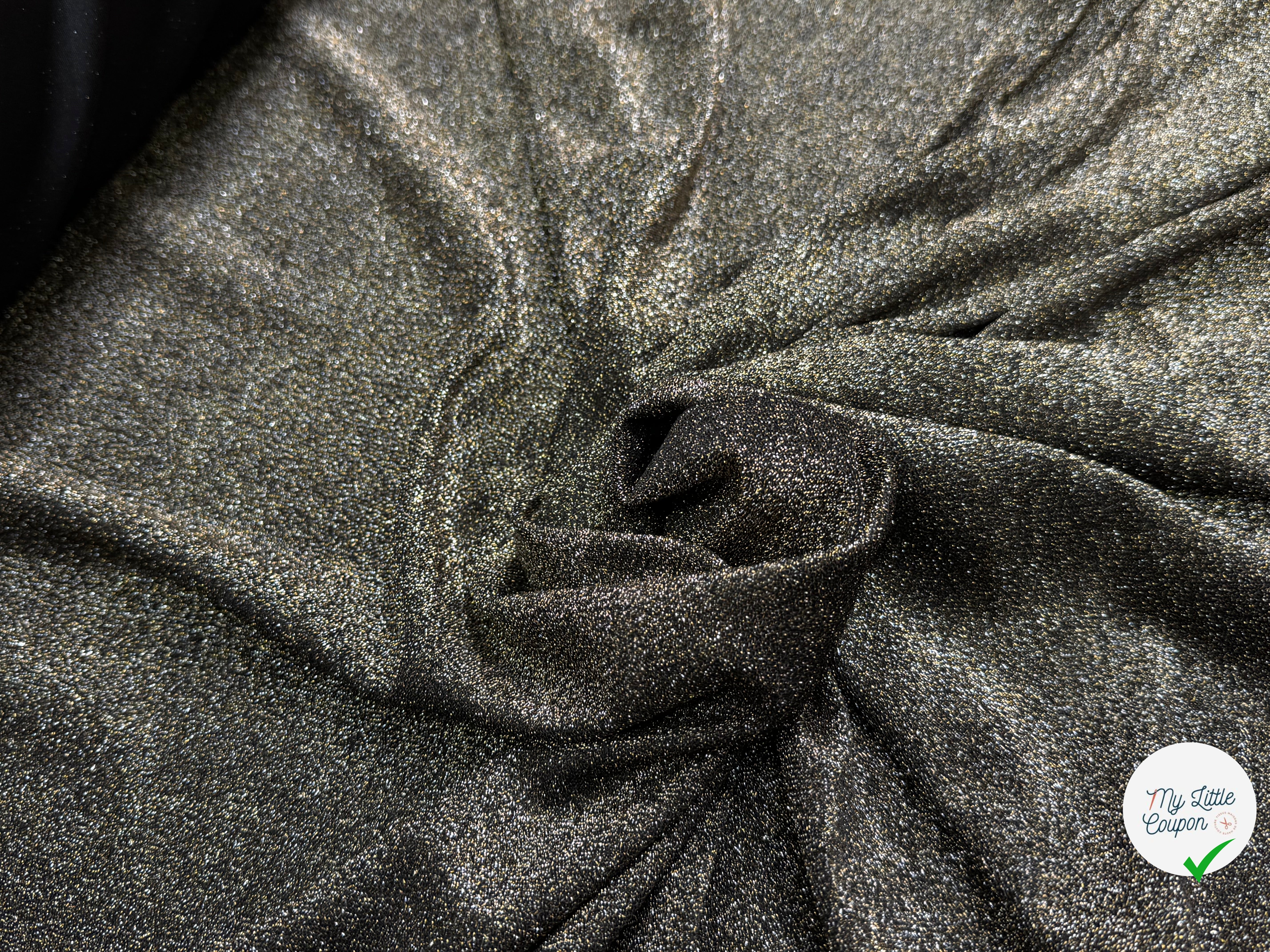MAILLE FÊTE ULTRA STRETCH BRILLANT OR ARGENTÉ POLY FRENCH TERRY 2 TONE - My Little Coupon