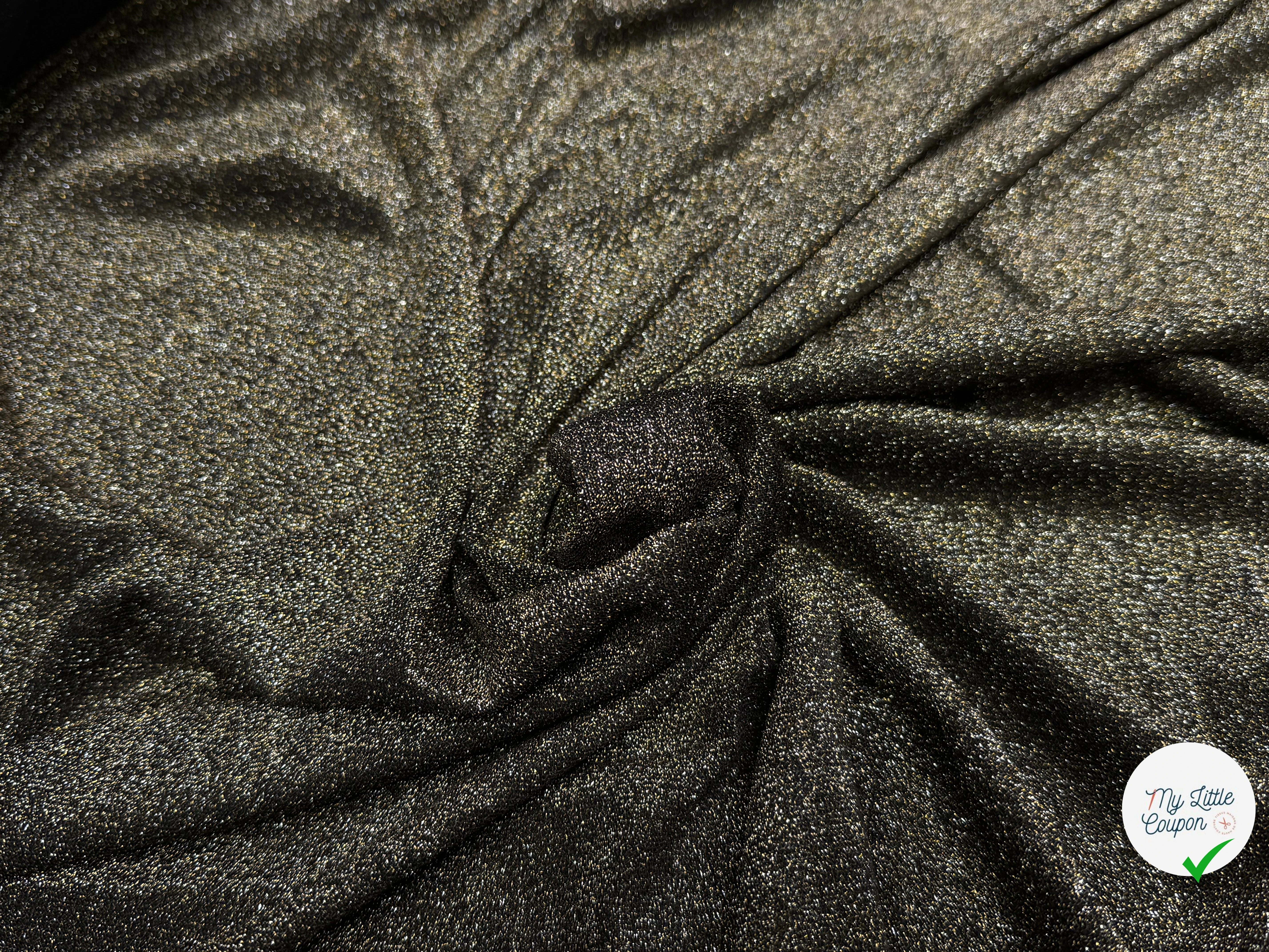 MAILLE FÊTE ULTRA STRETCH BRILLANT OR ARGENTÉ POLY FRENCH TERRY 2 TONE - My Little Coupon