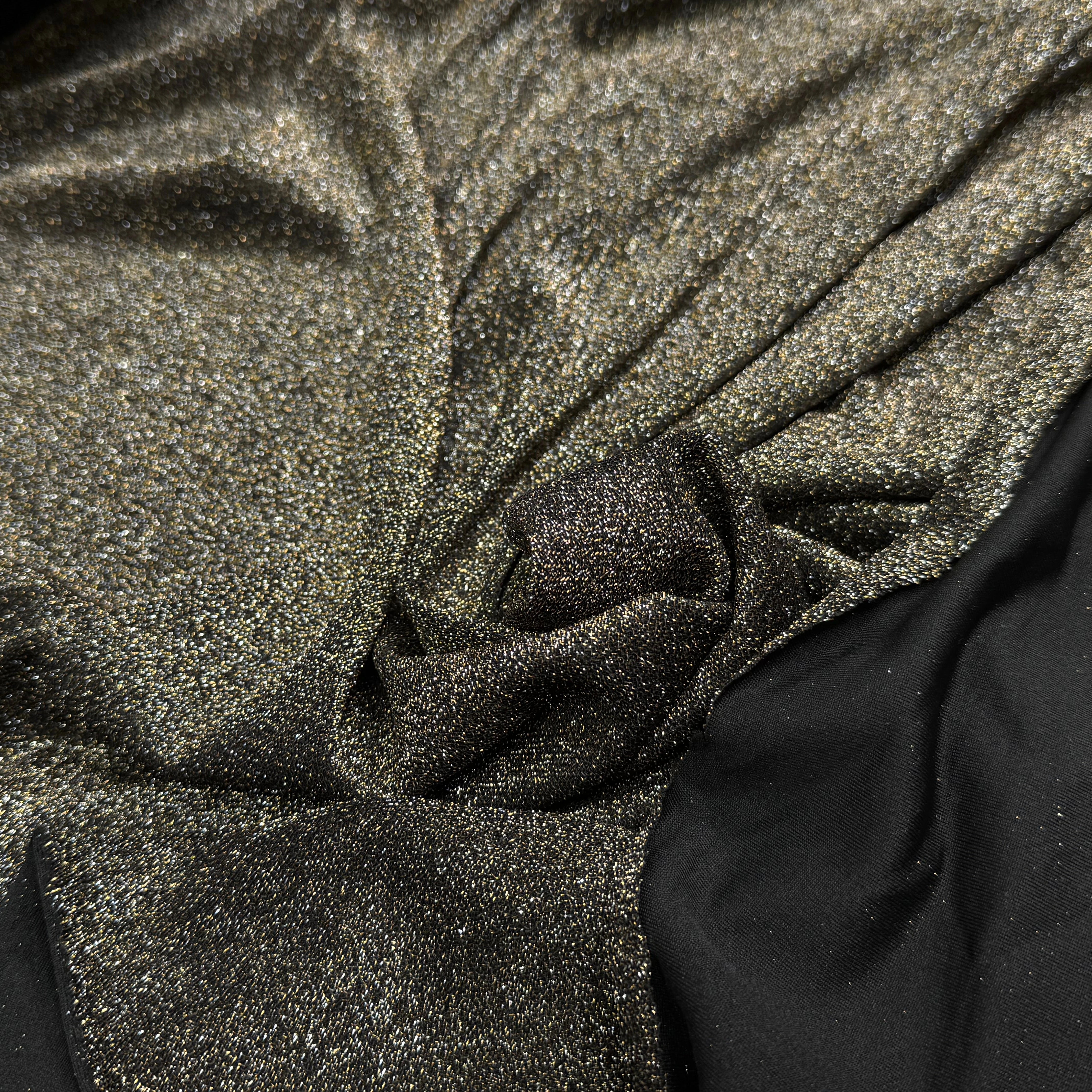 MAILLE FÊTE ULTRA STRETCH BRILLANT OR ARGENTÉ POLY FRENCH TERRY 2 TONE - My Little Coupon