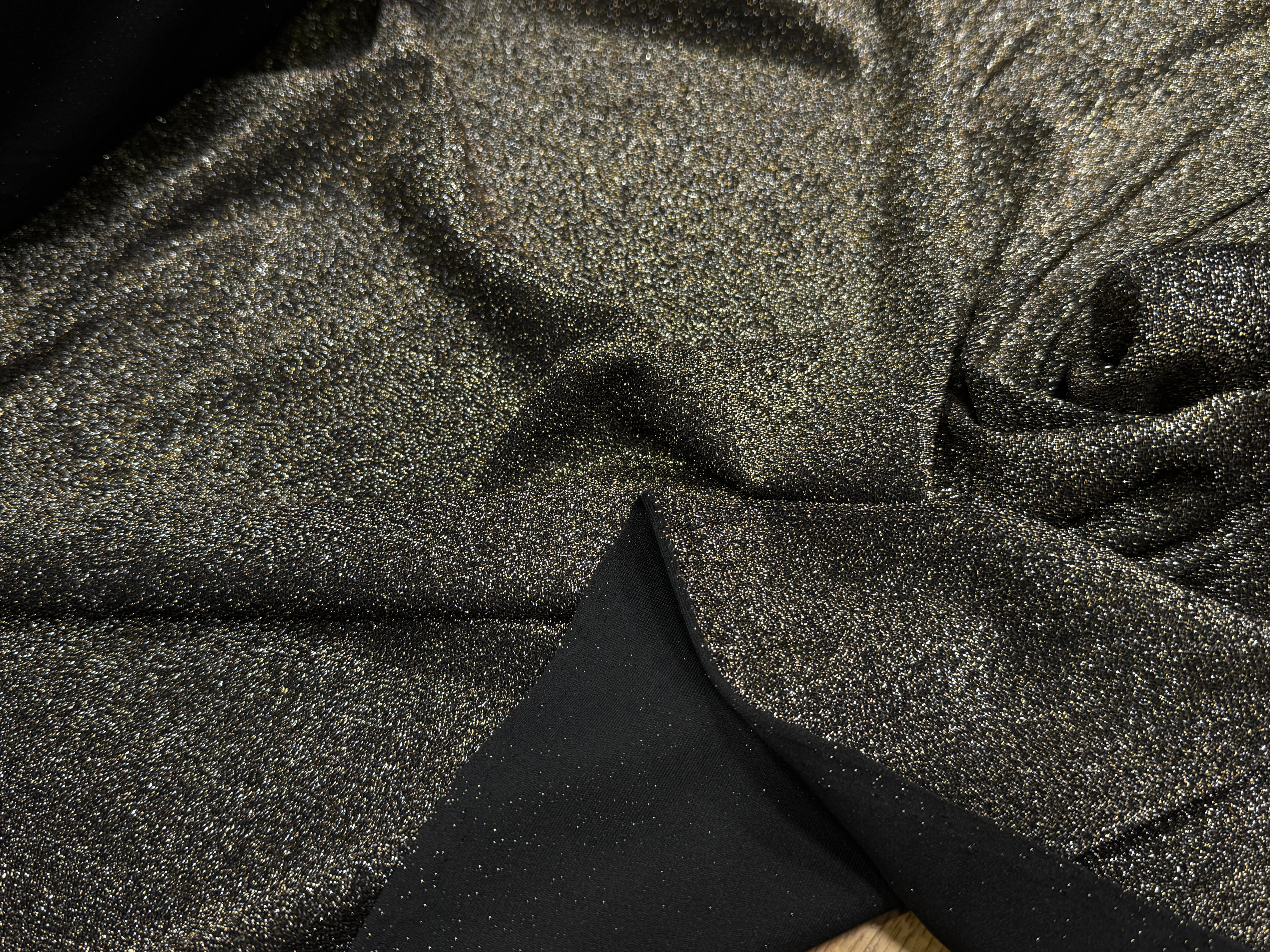 MAILLE FÊTE ULTRA STRETCH BRILLANT OR ARGENTÉ POLY FRENCH TERRY 2 TONE - My Little Coupon