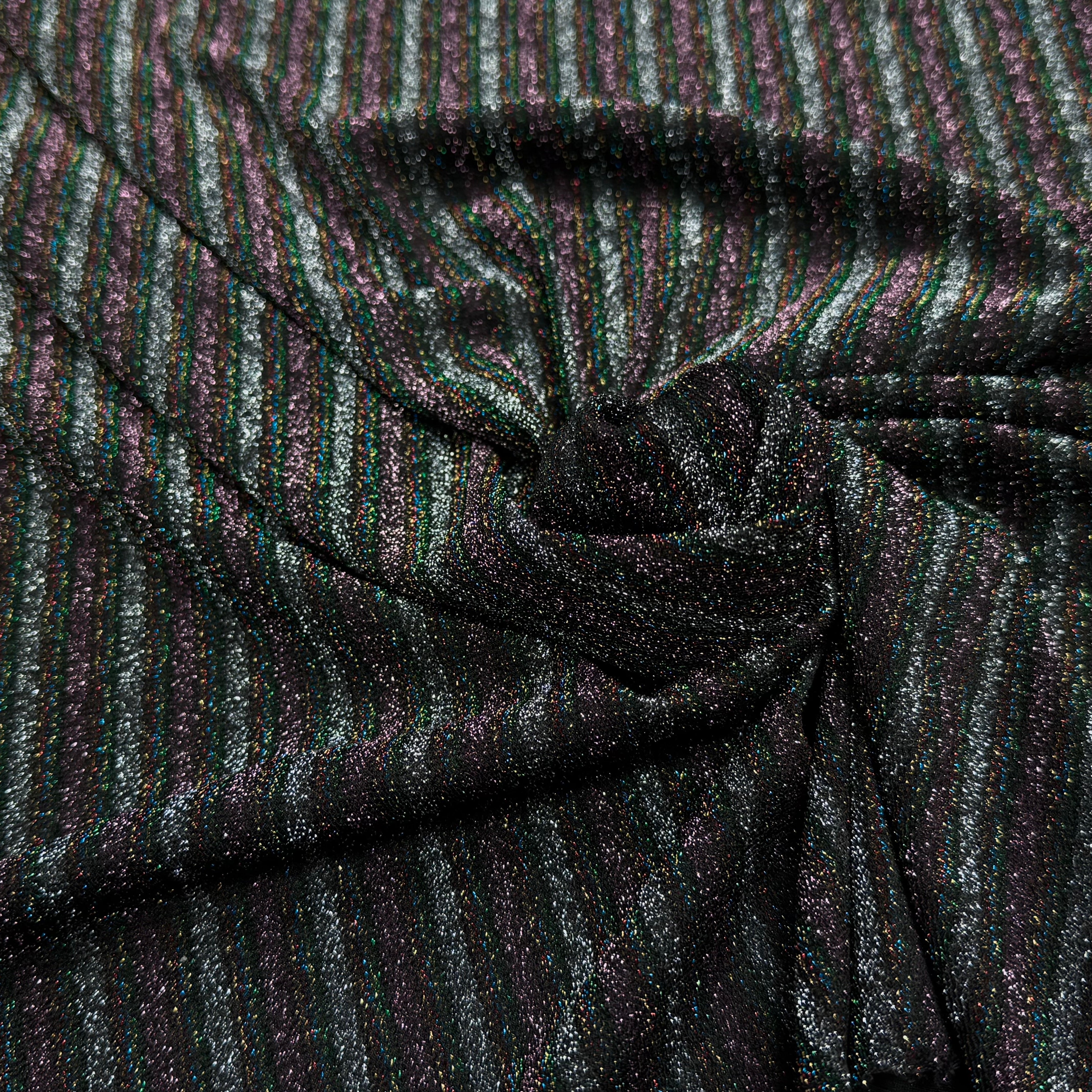 MAILLE FÊTE ULTRA STRETCH BRILLANT BLACK SILVER - My Little Coupon