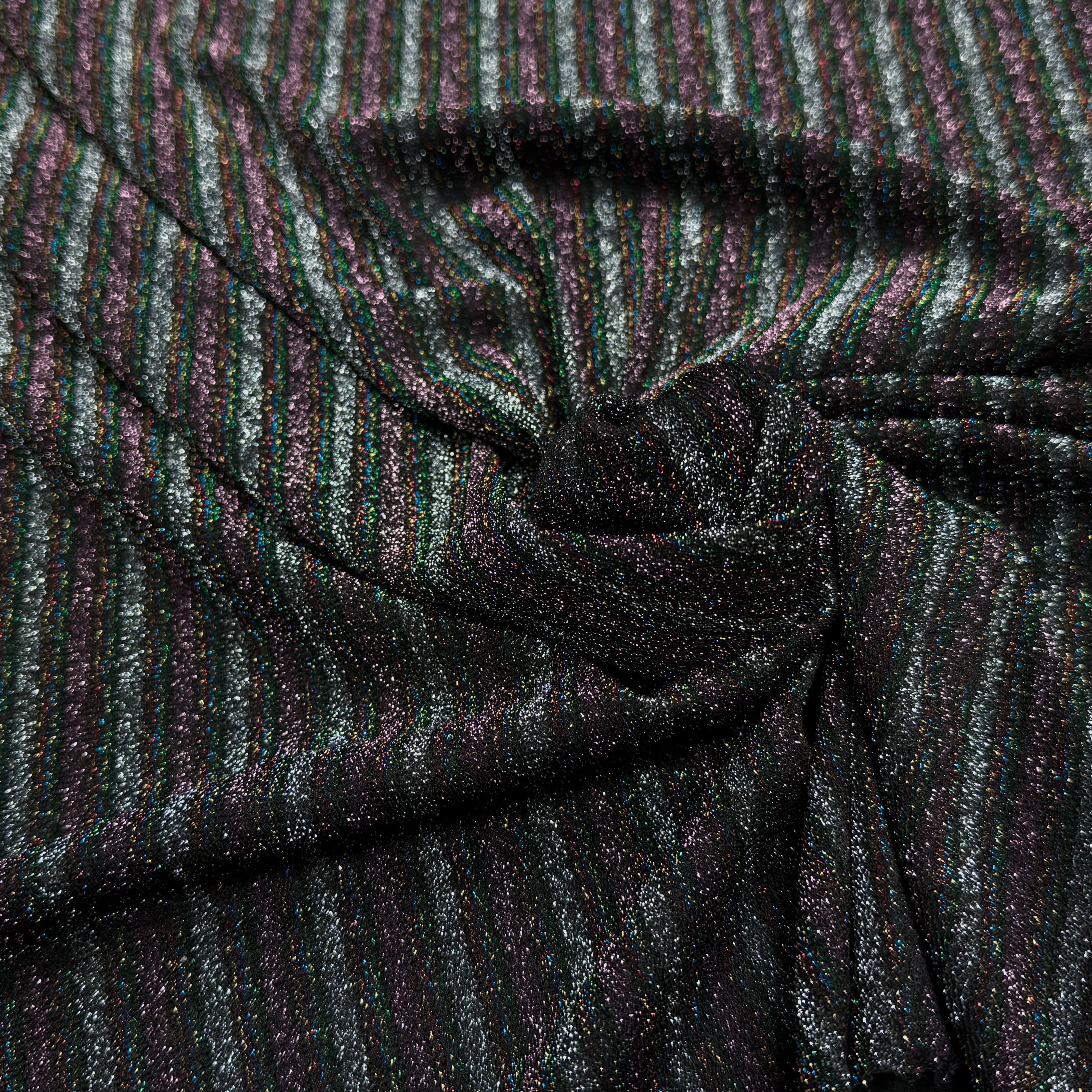 MAILLE FÊTE ULTRA STRETCH BRILLANT BLACK SILVER - My Little Coupon