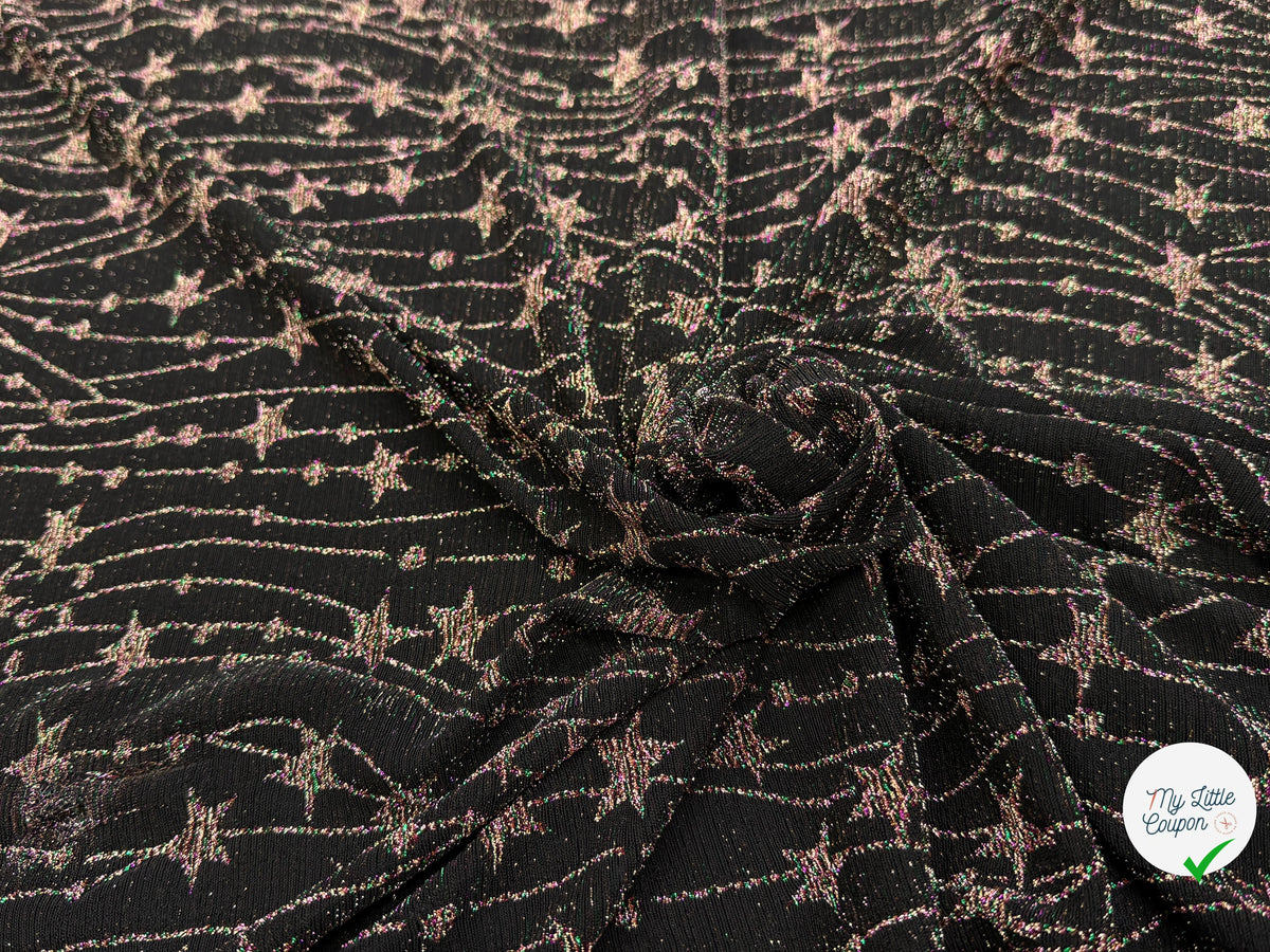 MAILLE FÊTE ULTRA STRETCH BRILLANT FEU D'ARTIFICE POLY MULTICOL VIOLET AS HANGER - My Little Coupon